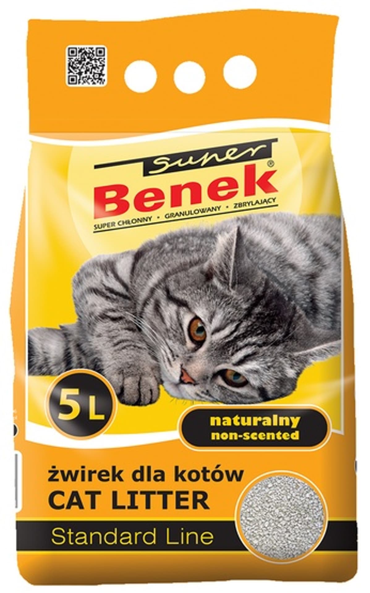 

CERTECH Super Benek Standard Naturalny - żwirek dla kota zbrylający 5l