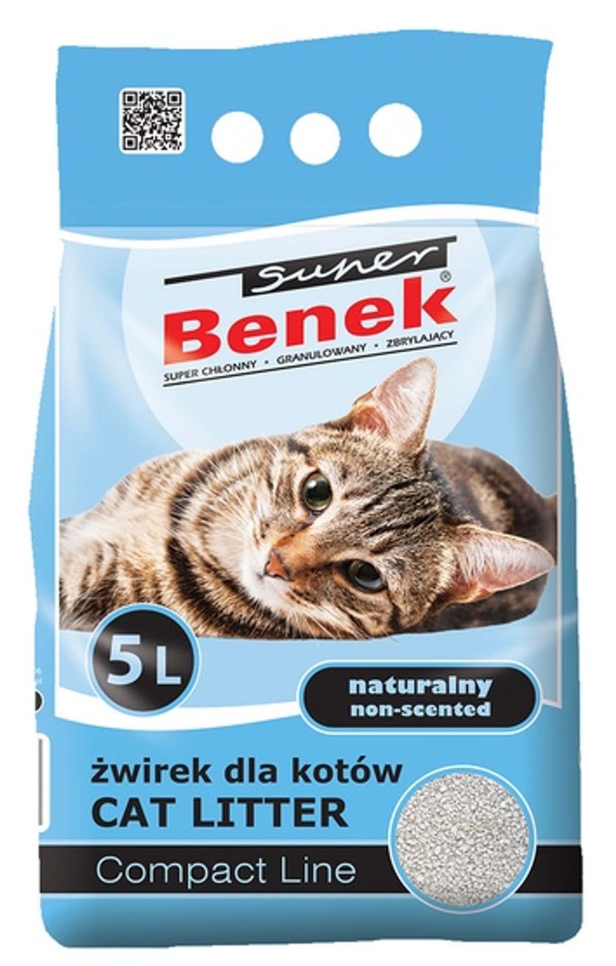 

CERTECH Super Benek Compact Naturalny - żwirek dla kota zbrylający 5l