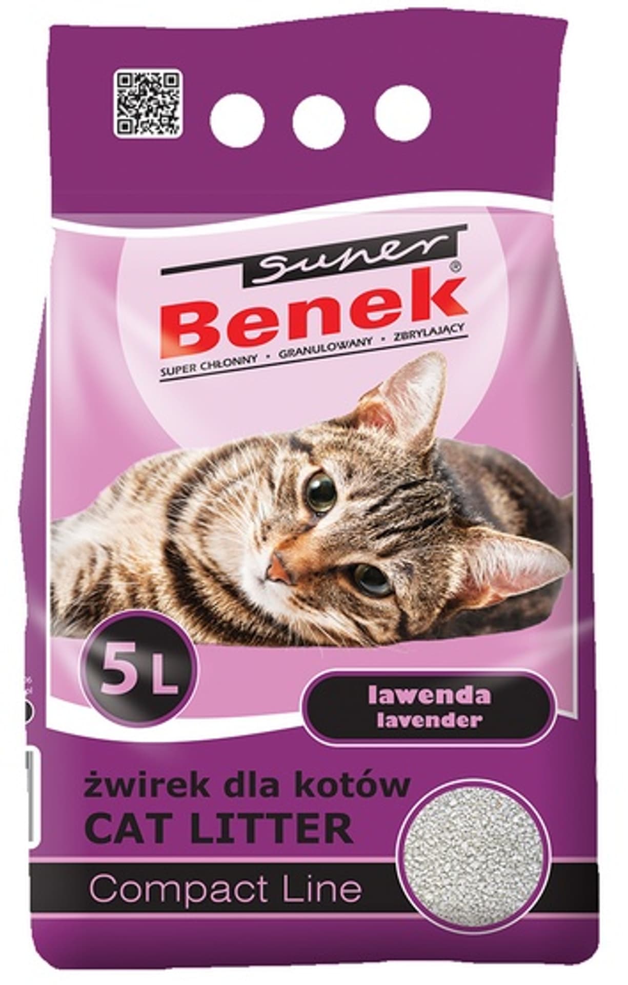 

CERTECH Super Benek Compact Lawenda - żwirek dla kota zbrylający 5l