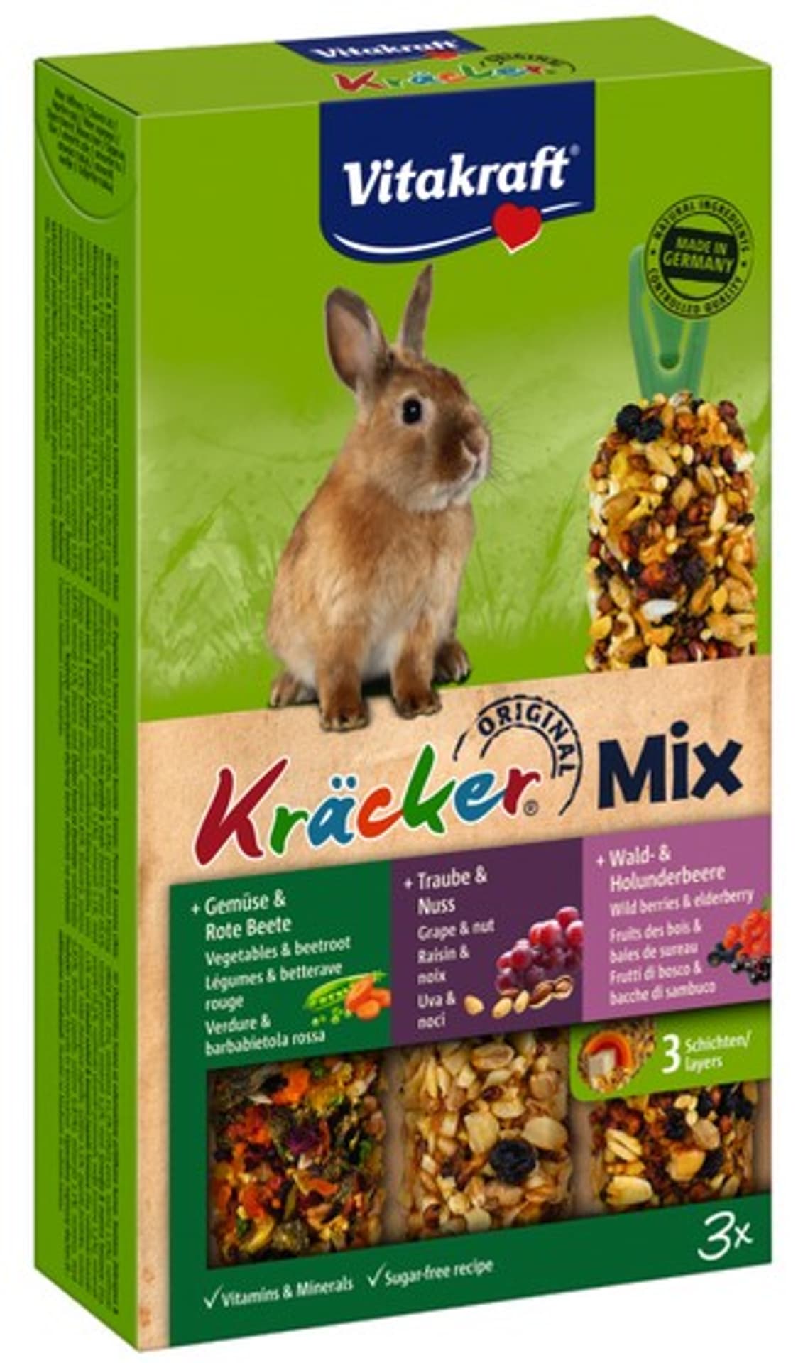

VITAKRAFT KRACKER 3szt d/królika owo leś/orze/warz