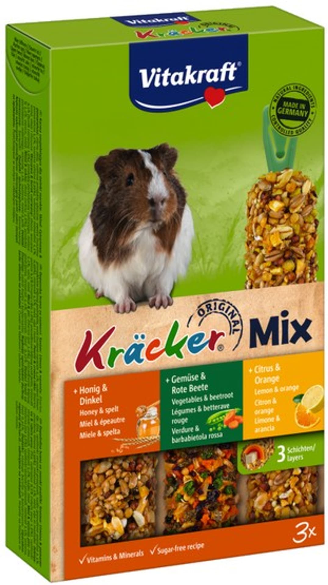 

VITAKRAFT KRACKER kolba dla świnki morskiej, cytrusy, miód i warzywa 3szt