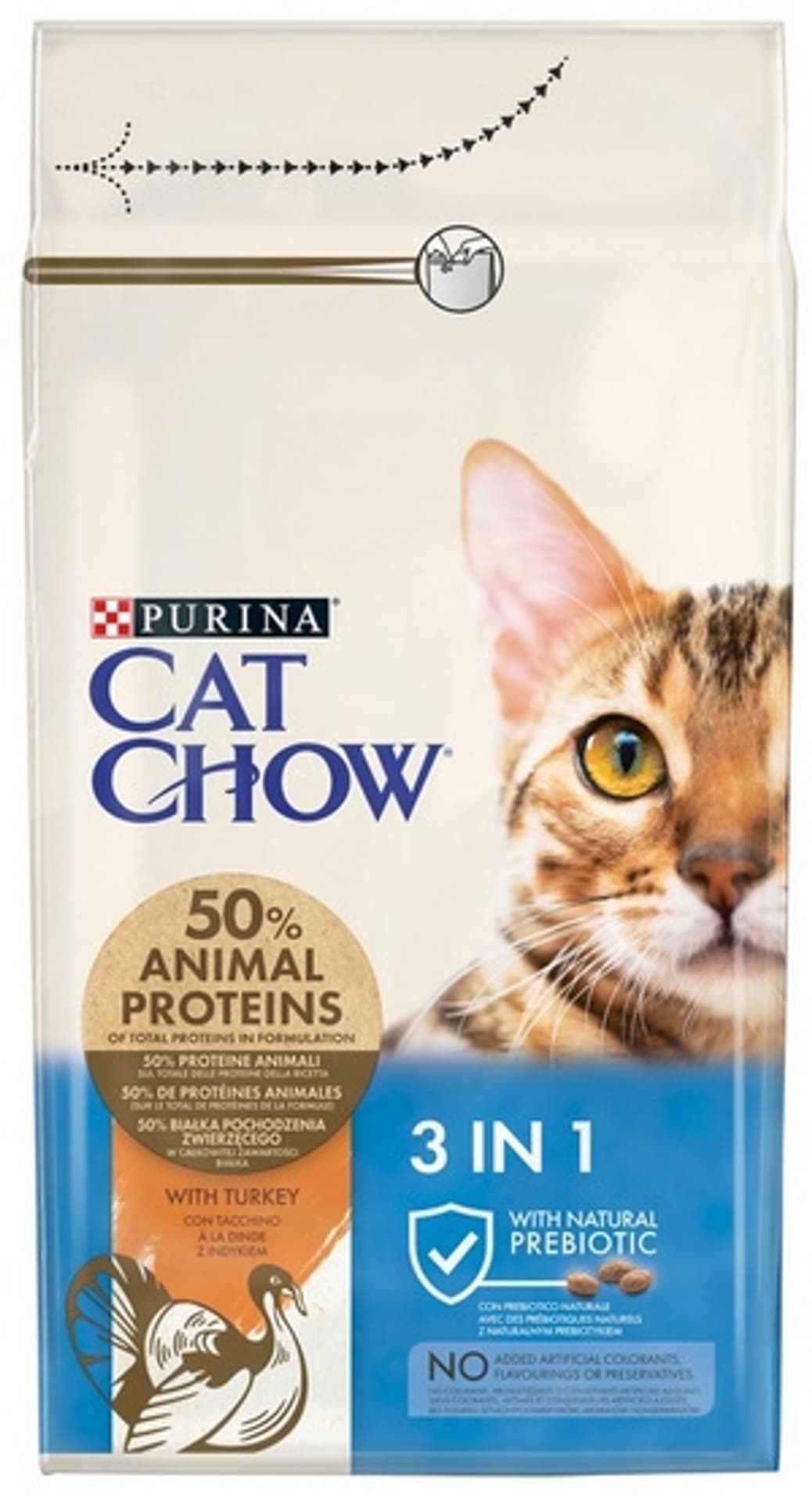 

PURINA CAT CHOW SPECIAL CARE 3w1 Bogata w indyka 1,5kg