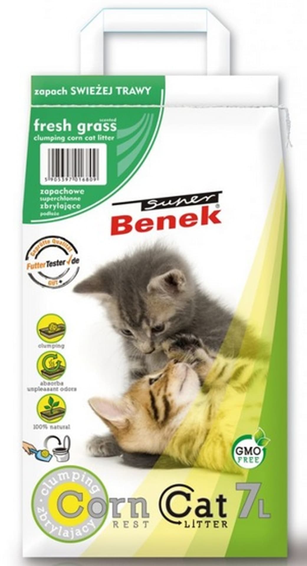 

CERTECH Super Benek Corn Cat świeża trawa - żwirek kukurydziany zbrylający 7l