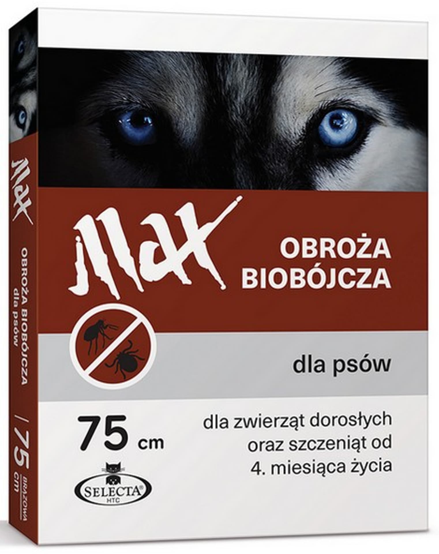 

Selecta HTC Obroża Max biobójcza dla psa przeciw pchłom i kleszczom 75cm brązowa [SE-0902]
