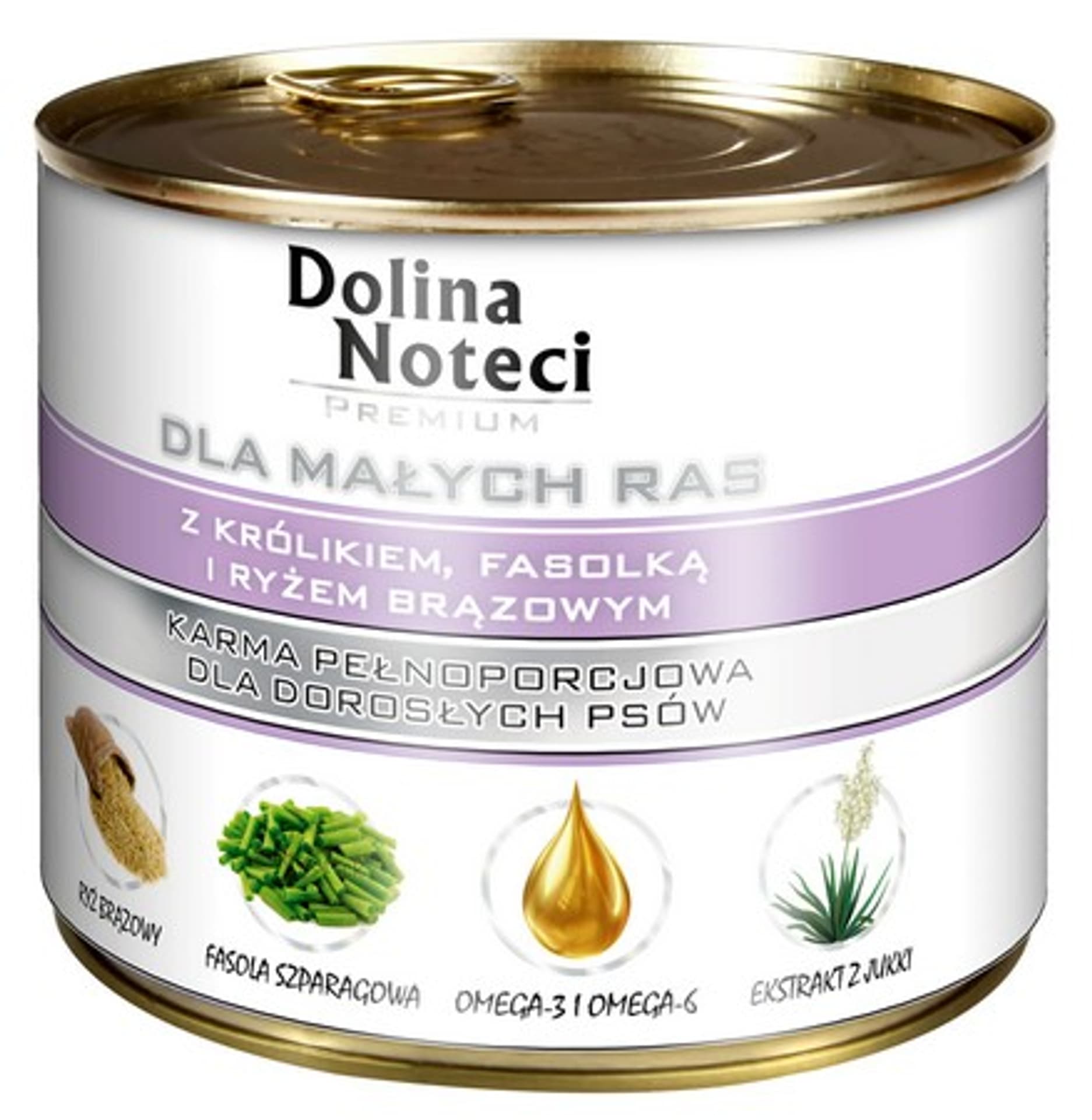 

DOLINA NOTECI Premium z Królikiem, fasolką i ryżem - mokra karma dla psów dorosłych ras małych - 185g