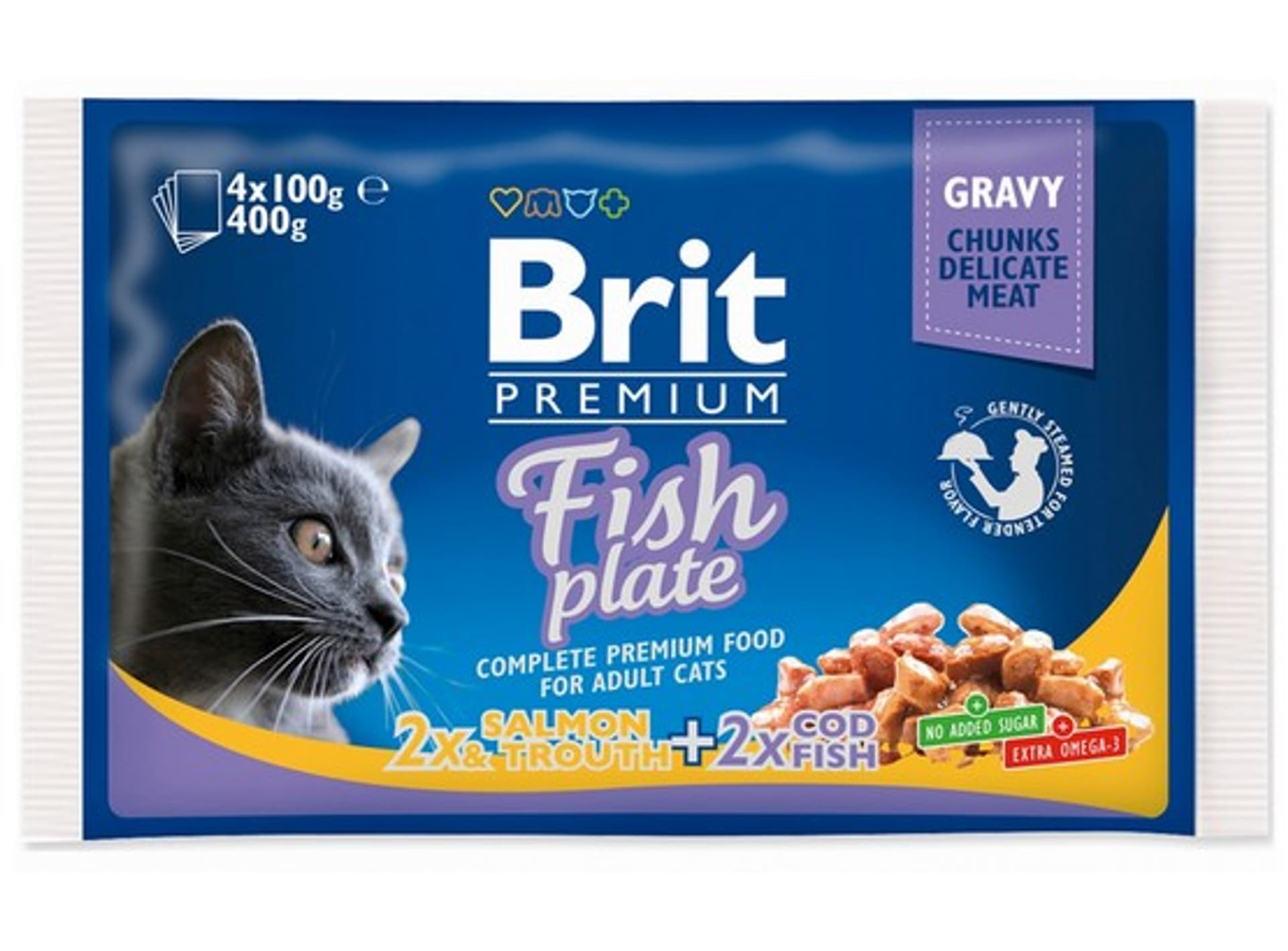 

BRIT POUCHES FISH PLATE (4x100g) 400 g