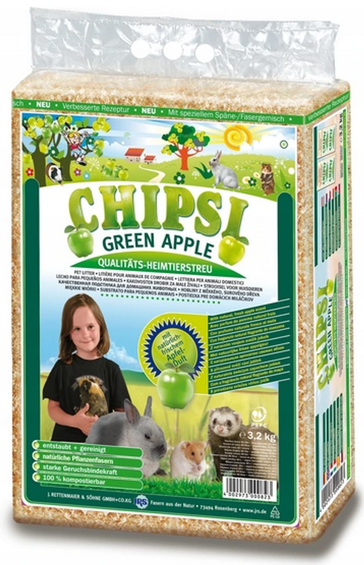 

CHIPSI Green Apple 60l, 3,2 kg "wiórowe"