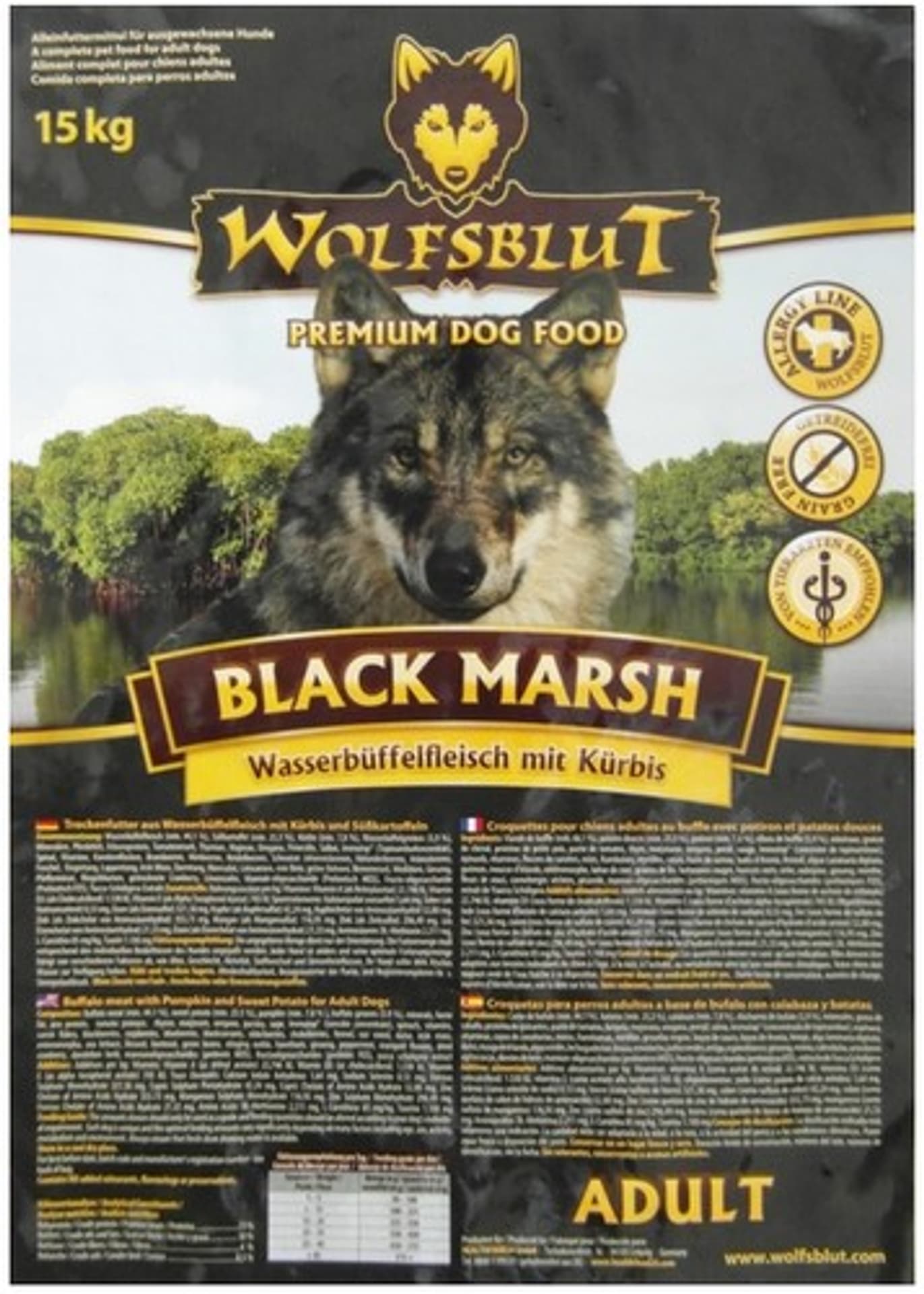 

Wolfsblut Dog Black Marsh - bawół i dynia 2kg
