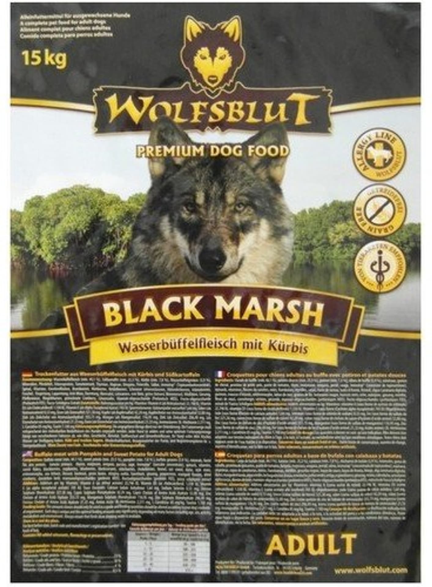 

Wolfsblut Dog Black Marsh - bawół i dynia 500g