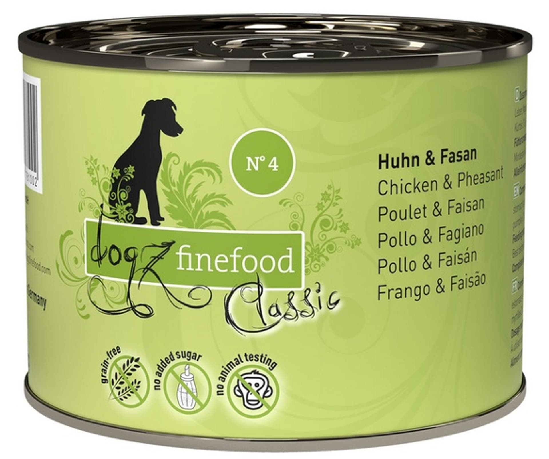 

Dogz Finefood Classic N.04 Kurczak i bażant puszka 200g