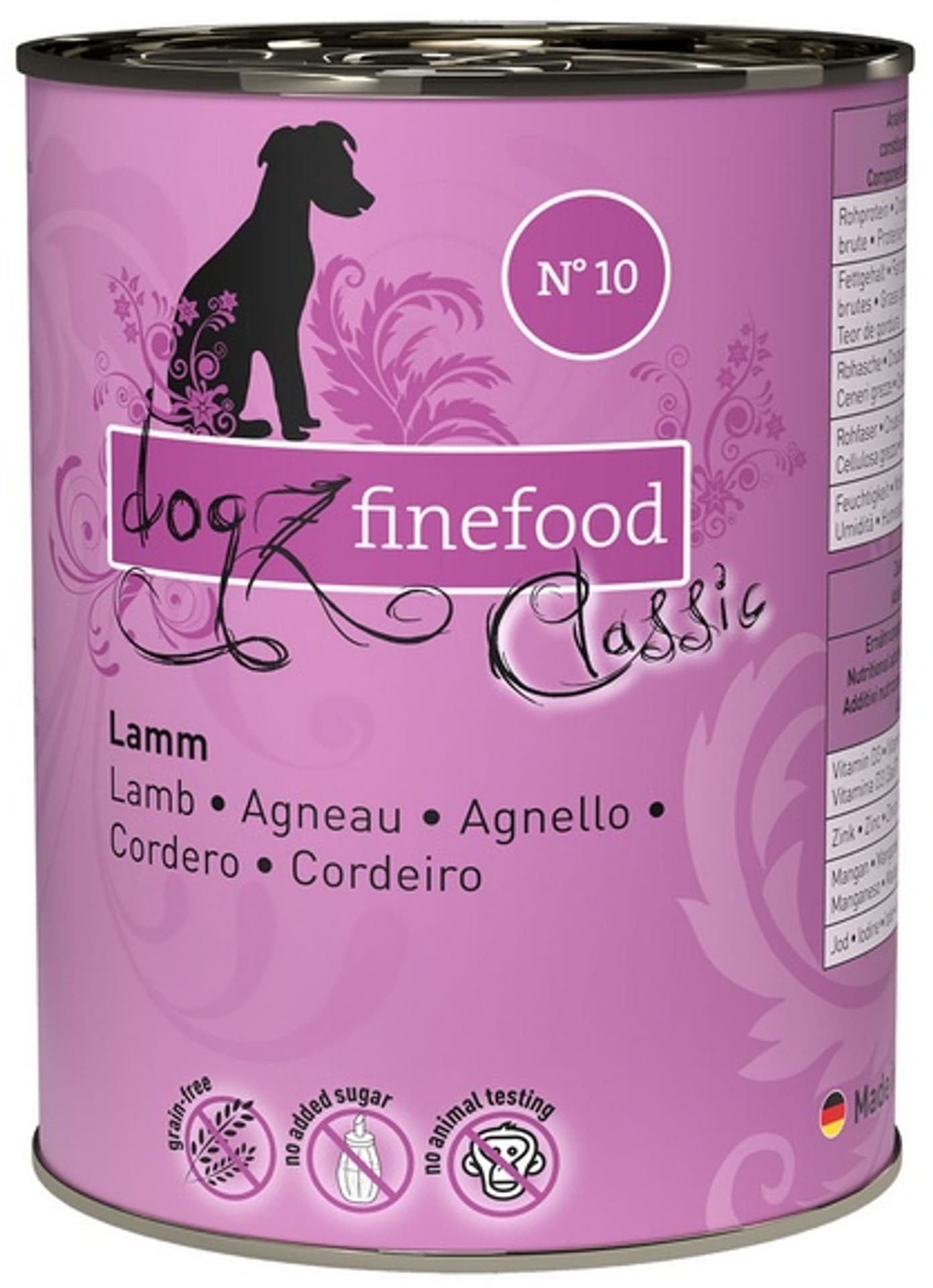 

Dogz Finefood Classic N.10 Jagnięcina puszka 400g