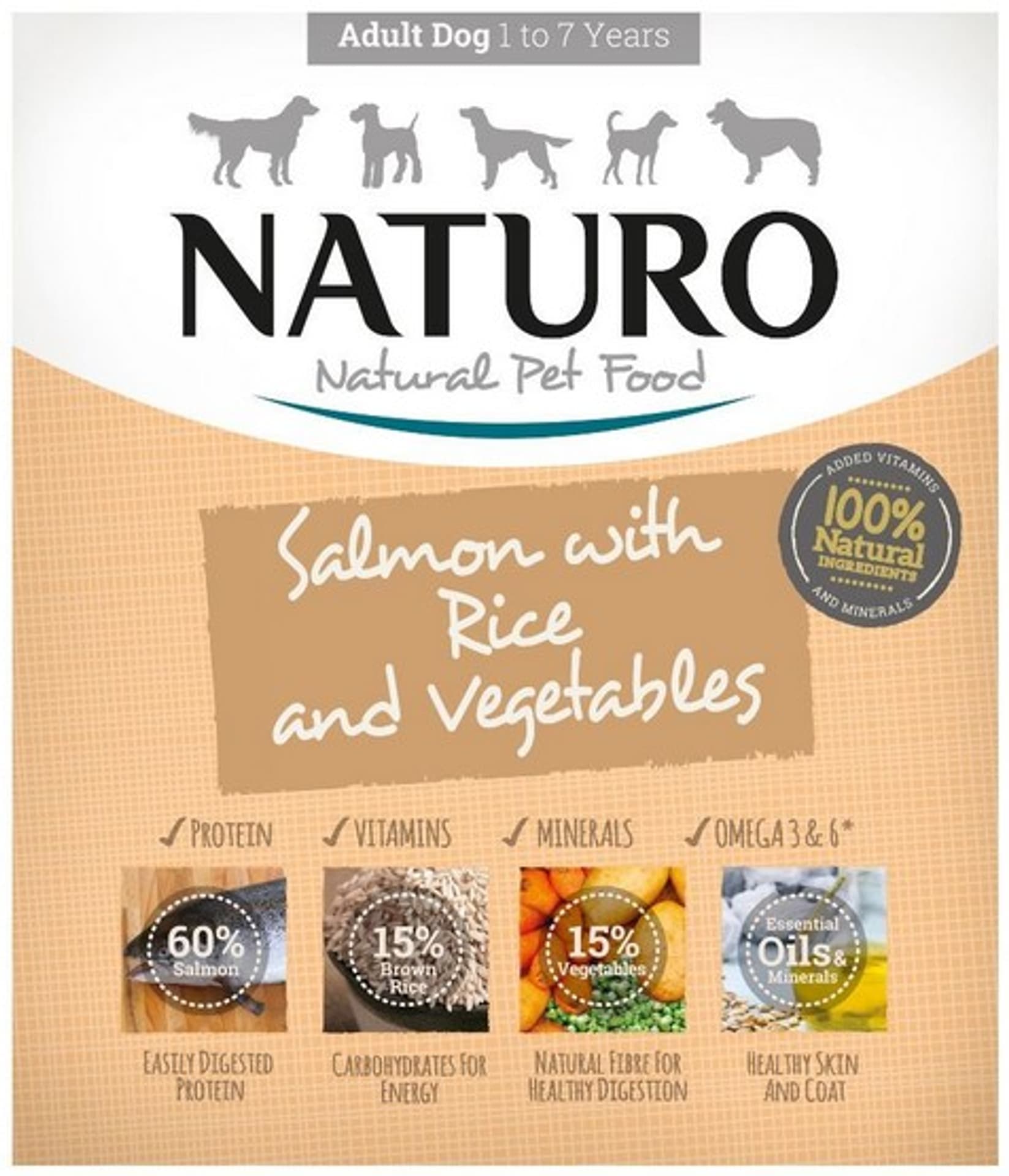 

NATURO ŁOSOŚ z ryżem i warzywami 400 g