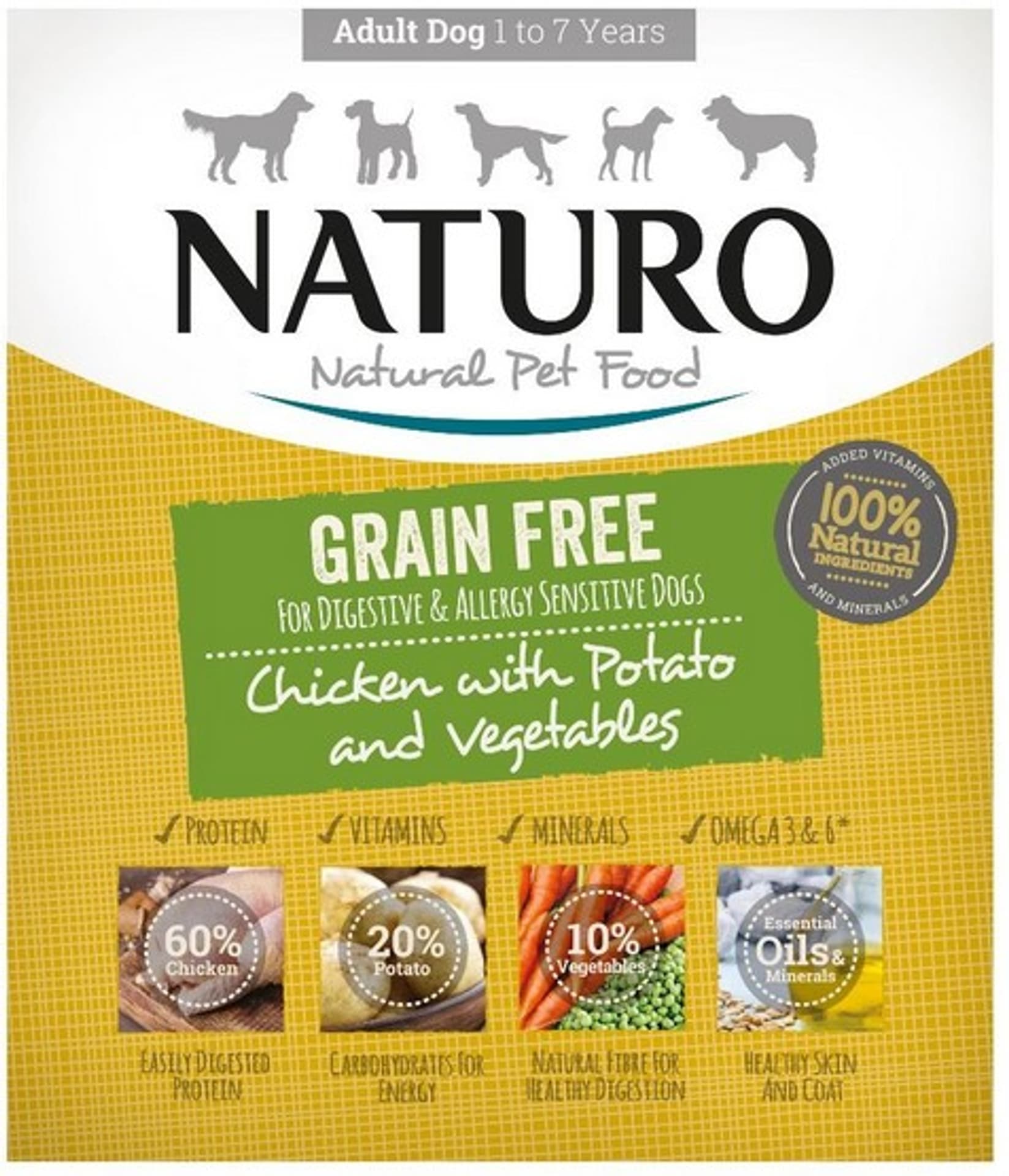 

NATURO GRAIN FREE - kurczak z ziemniakami i warzywami 400 g