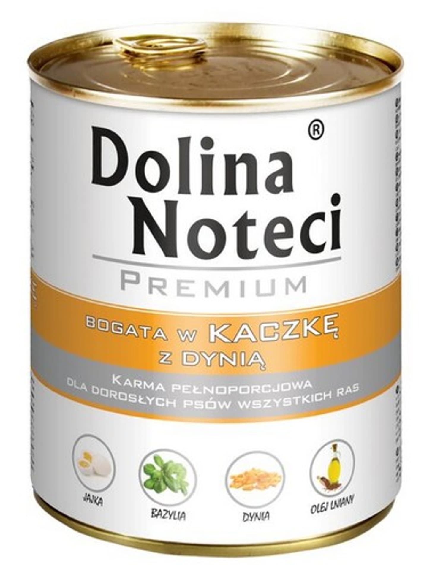 

DOLINA NOTECI Premium bogata w kaczkę z dynią - mokra karma dla psa - 800g