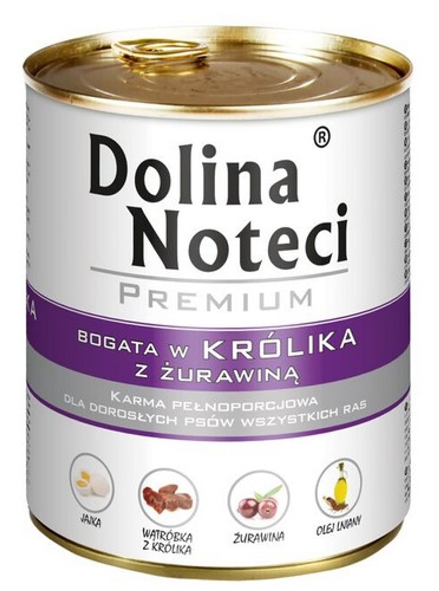 

DOLINA NOTECI Premium bogata w królika z żurawiną - mokra karma dla psa - 800g