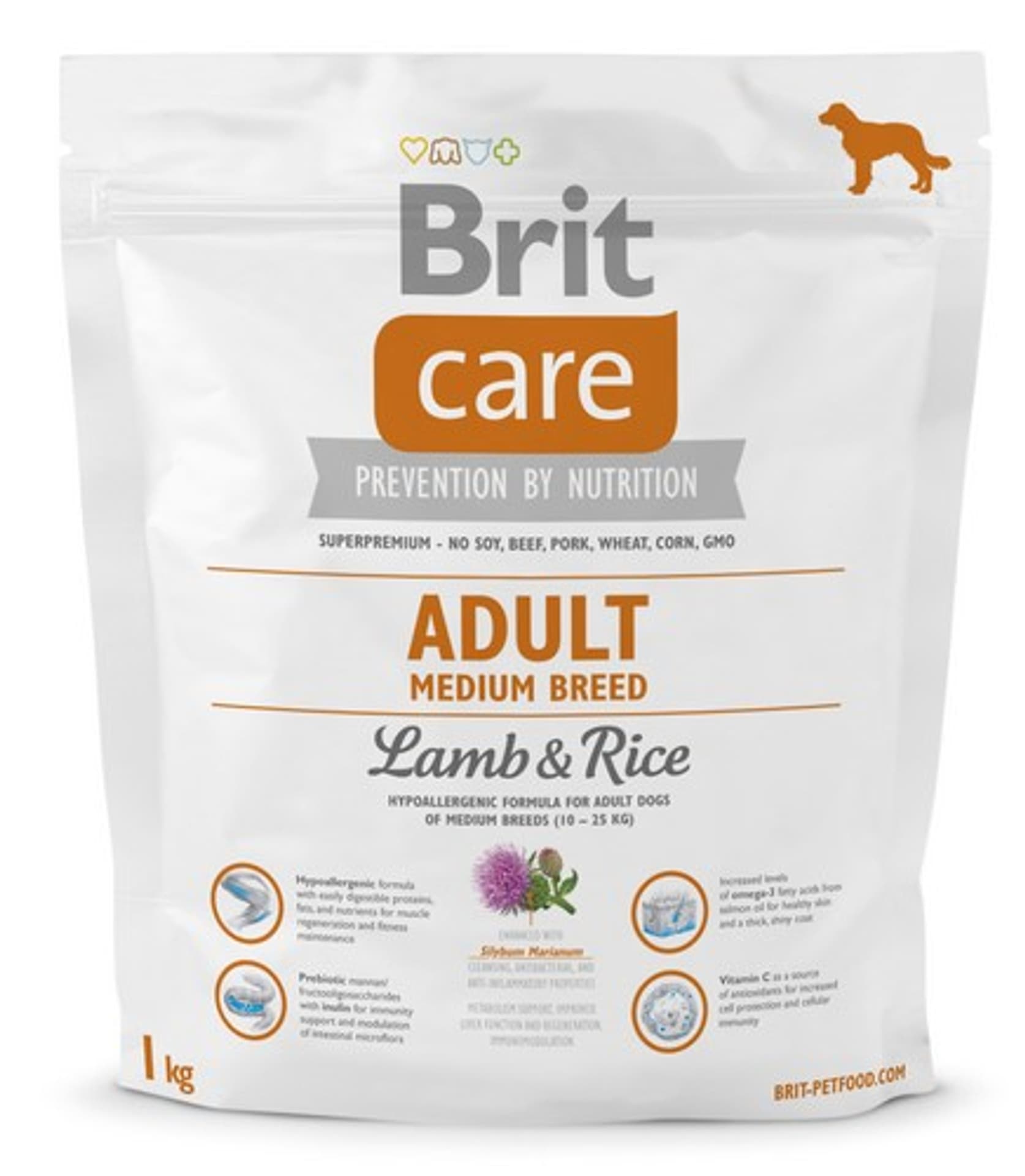 

BRIT CARE ADULT MEDIUM BREED LAMB & RICE 1 kg