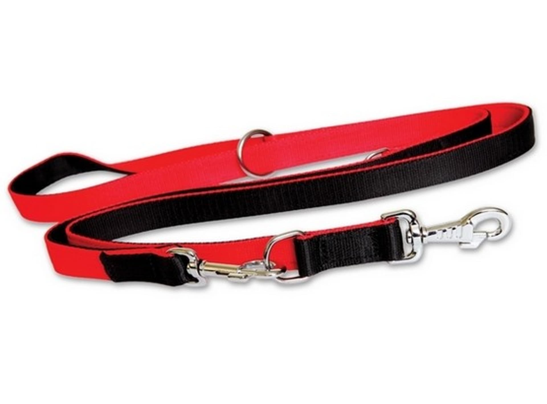 

Dingo Smycz taśma polipropylenowa przedłużana podwójnie zszywana 2,5cm/120-220cm czarno-czerwona