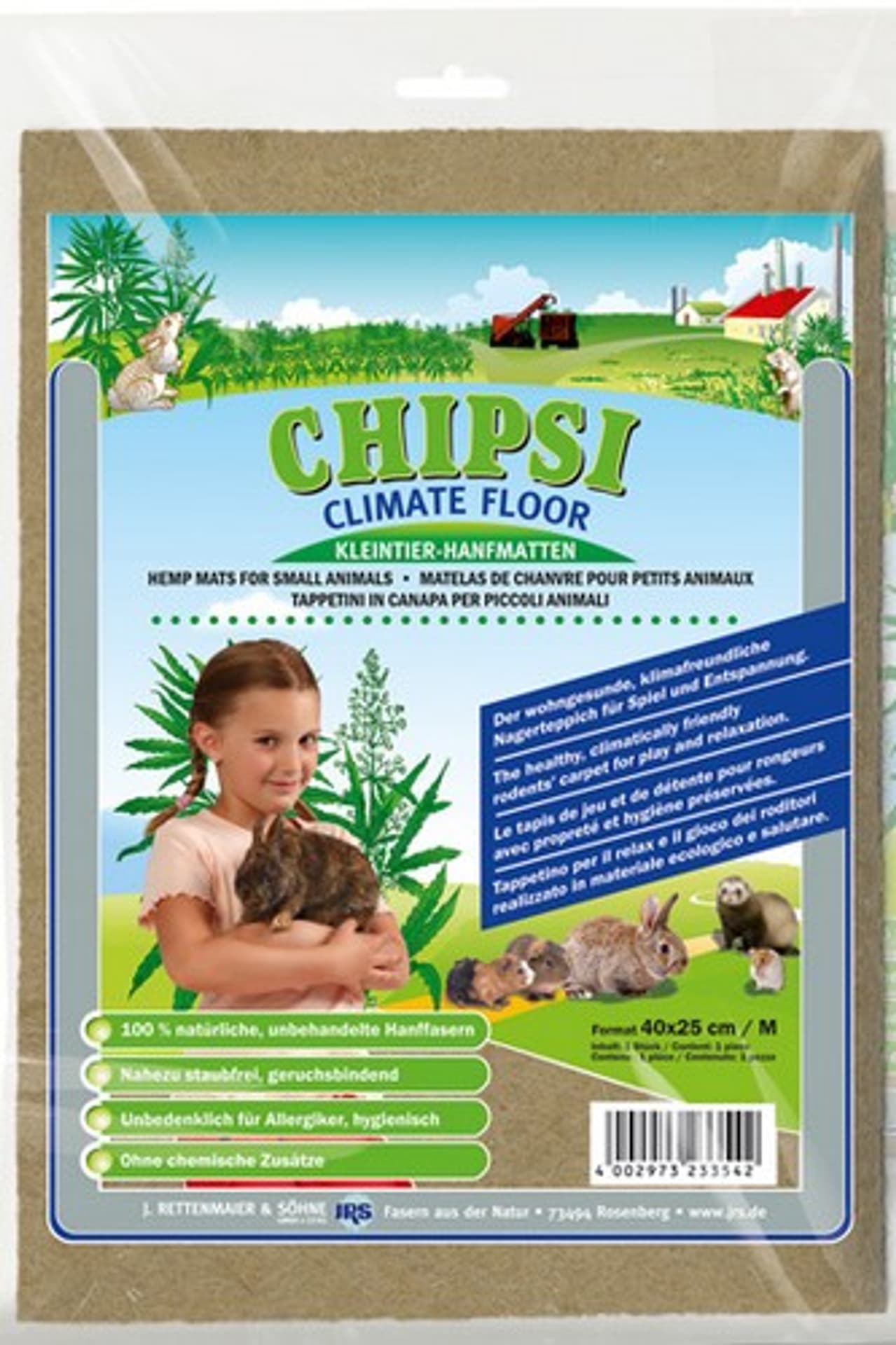 

CHIPSI Climate Floor size "M" 0,2 kg mata konopna 25x40cm