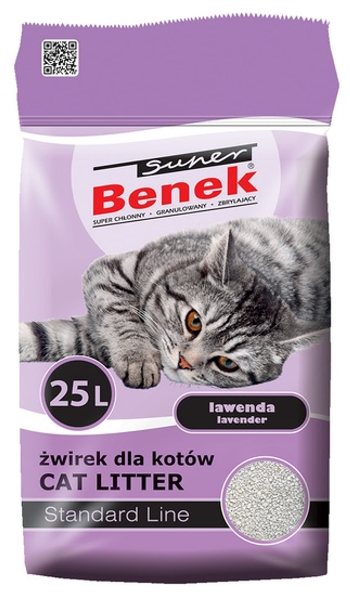 

CERTECH Super Benek Standard Lawenda - żwirek dla kota zbrylający 25l (20kg)