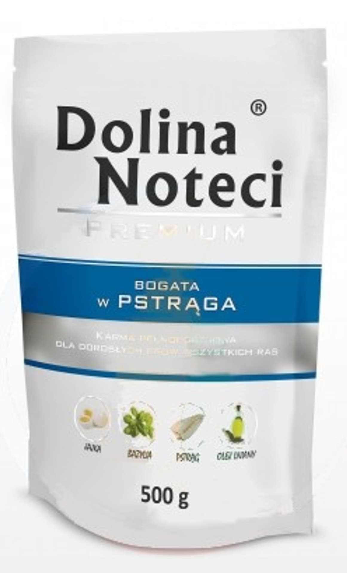 

DOLINA NOTECI Premium bogata w pstrąga - mokra karma dla psa - 500g