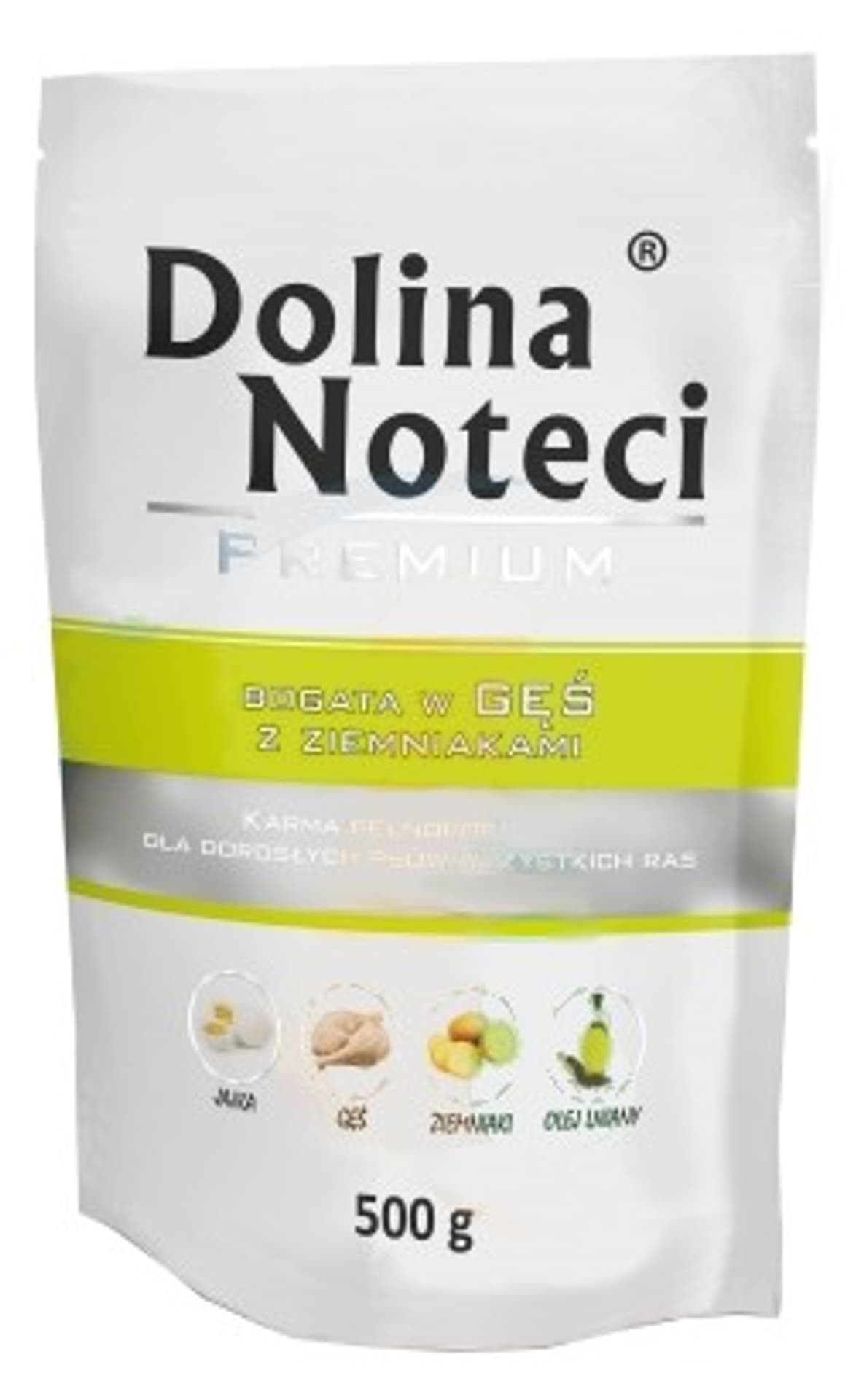 

DOLINA NOTECI Premium bogata w gęś z ziemniakami - mokra karma dla psa - 500g