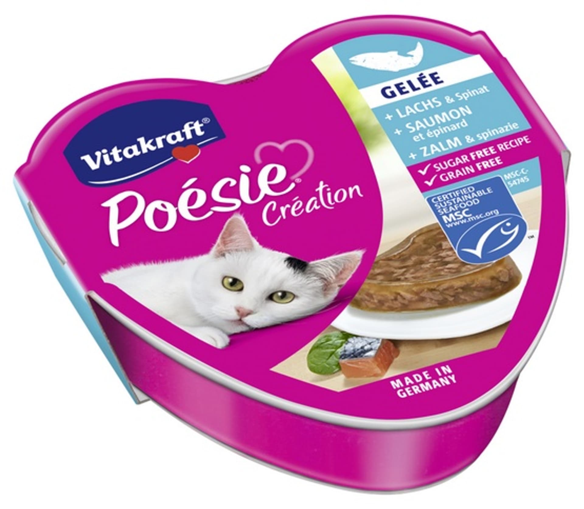 

VITAKRAFT POESIE GALARETKA łosoś/szpinak 85g /kot