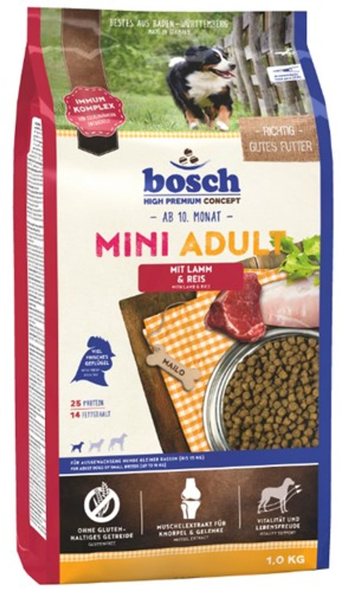 

BOSCH Mini Adult Lamb & Rice 1kg - sucha karma dla psa