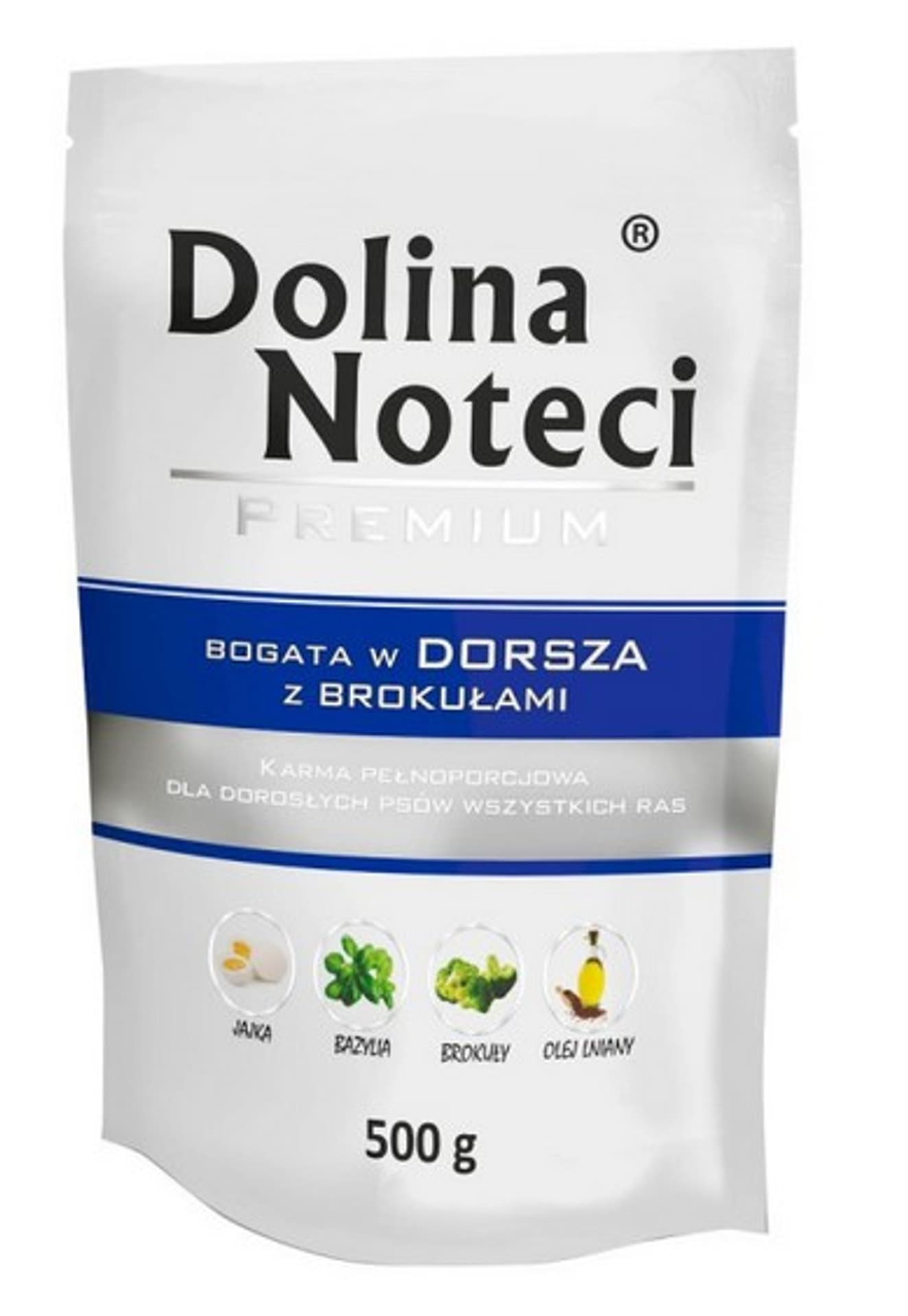 

DOLINA NOTECI Premium bogata w dorsza z brokułami - mokra karma dla psa - 500g