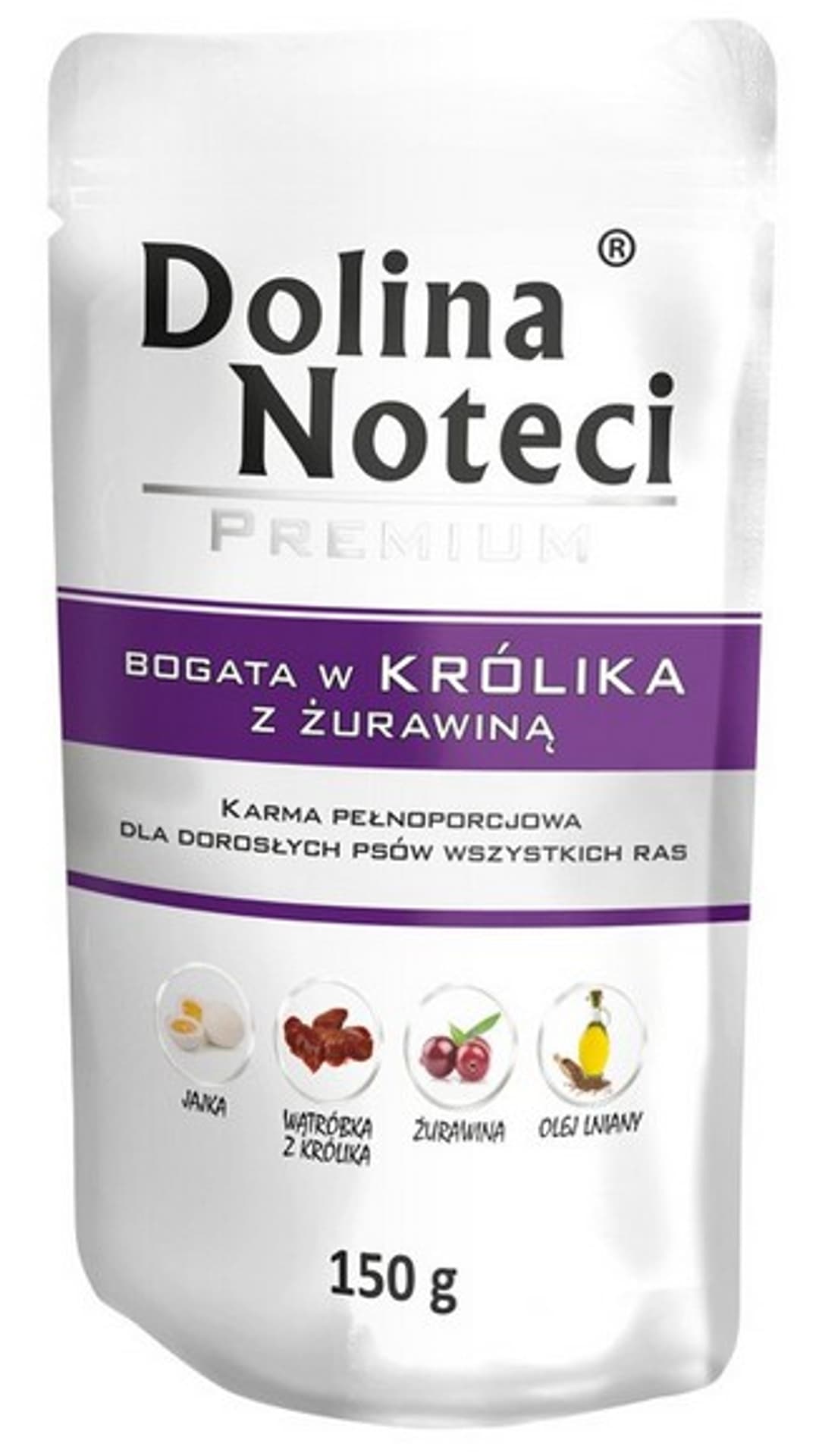 

DOLINA NOTECI Premium bogata w królika z żurawiną - mokra karma dla psa - 150g