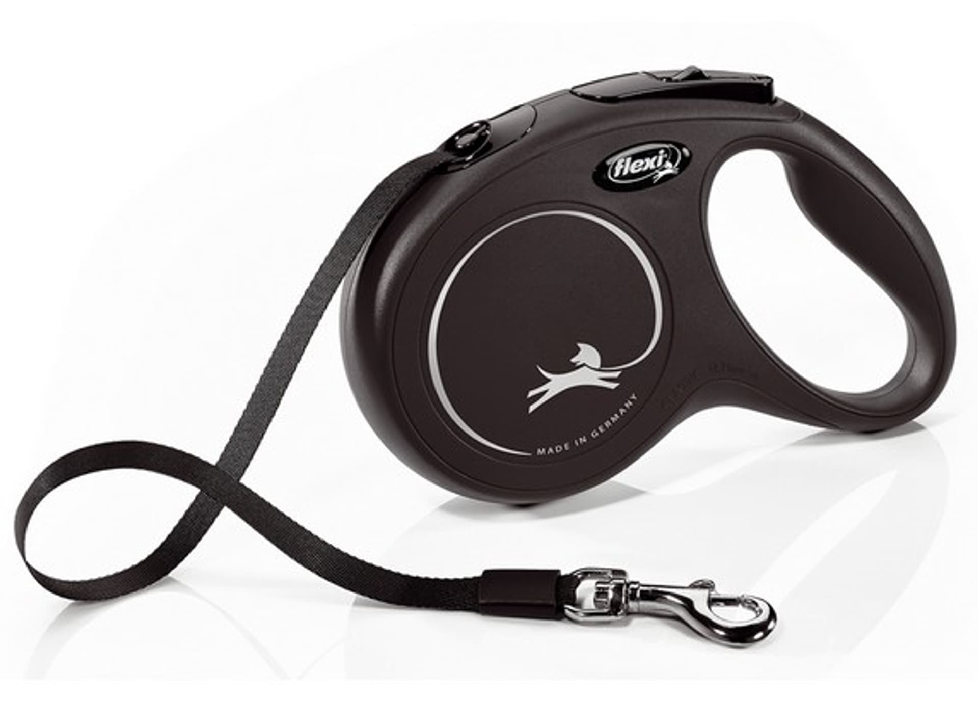 

FLEXI Smycz automatyczna NEW CLASSIC M taśma kolor: czarny - 5m - do 25kg