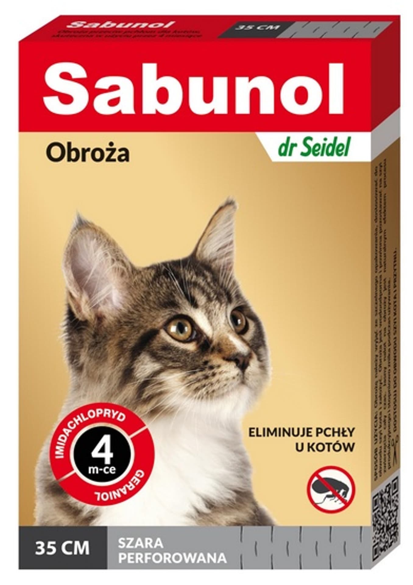 

SABUNOL obroża szara przeciw pchłom dla kotów 35cm