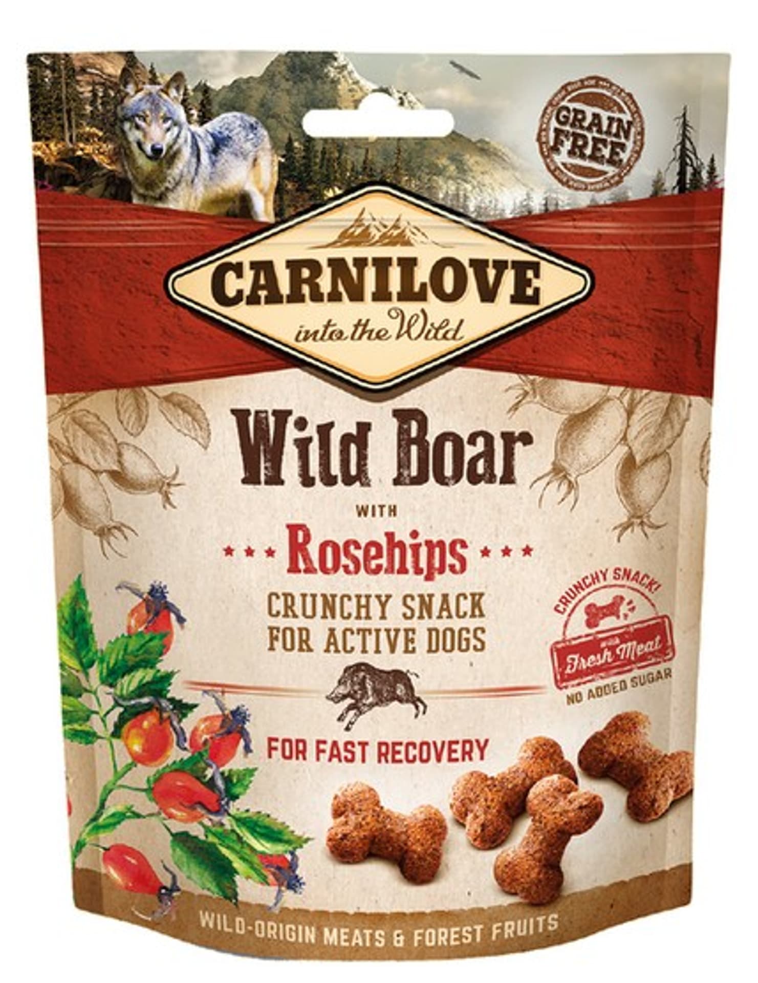 

CARNILOVE CRUNCHY SNACK WILD BOAR WITH ROSEHIPS WITH FRESH MEAT 200g