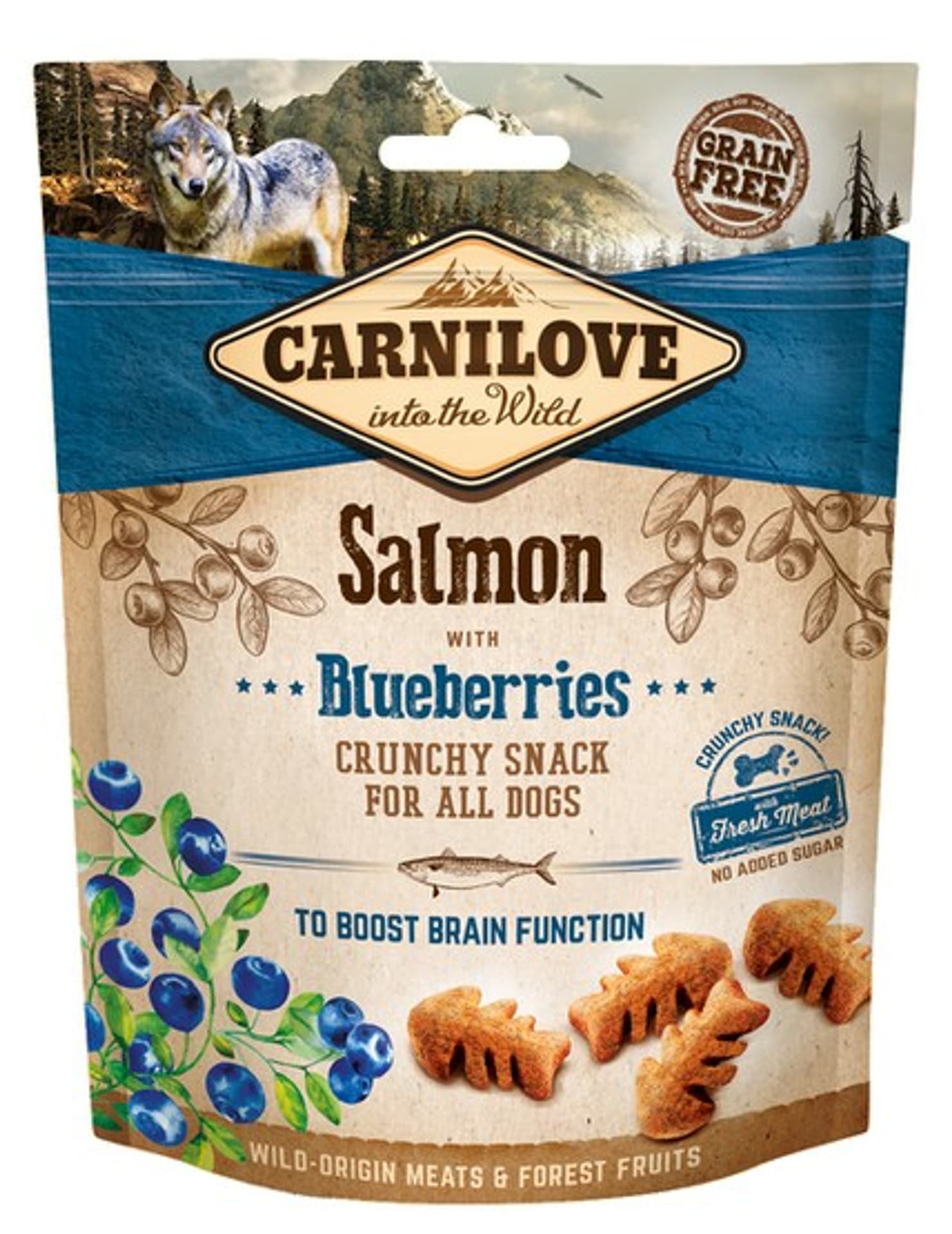 

CARNILOVE CRUNCHY SNACK SALMON WITH BLUEBERRIES WITH FRESH MEAT 200g