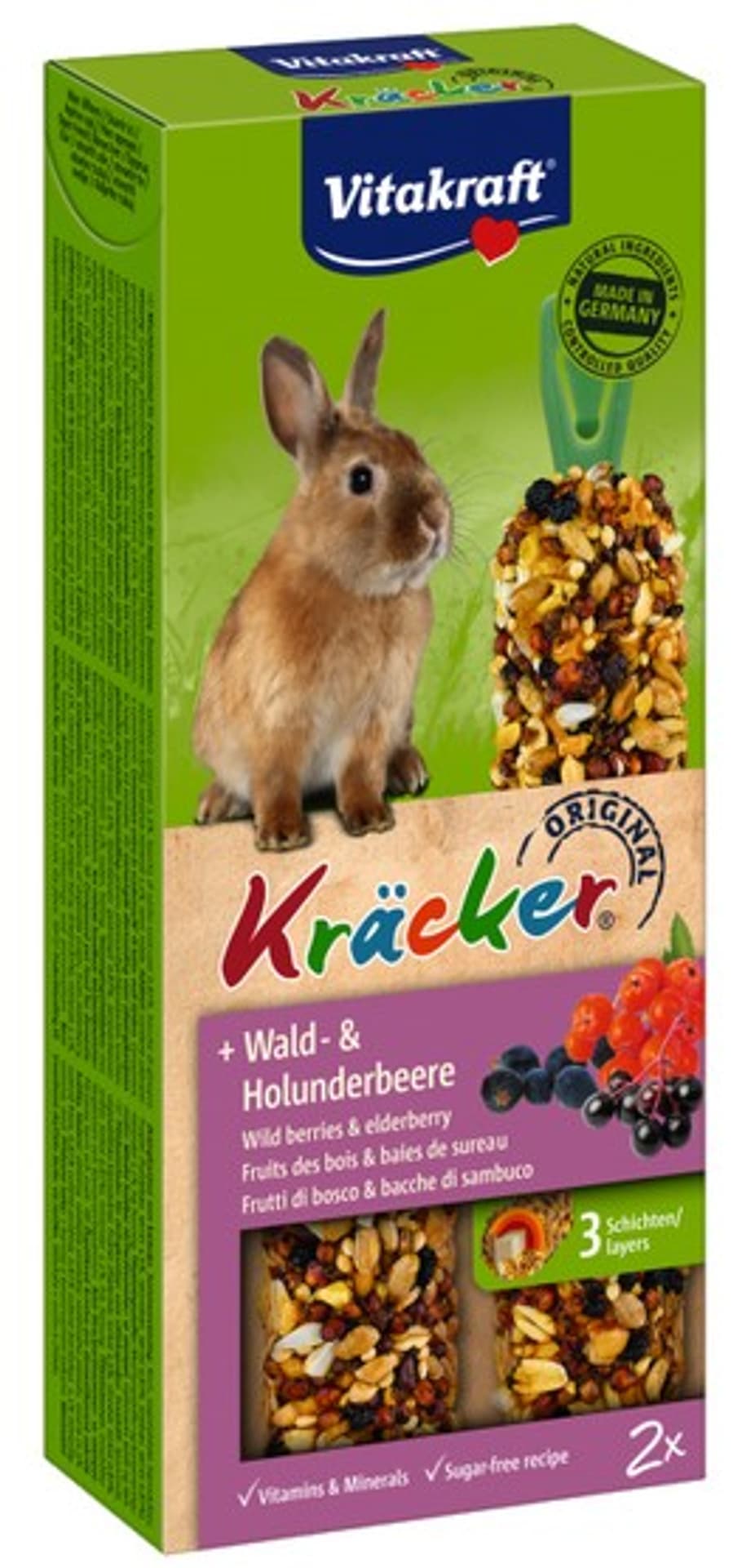 

VITAKRAFT KRACKER 2szt d/królika owoce leśne/czarny bez