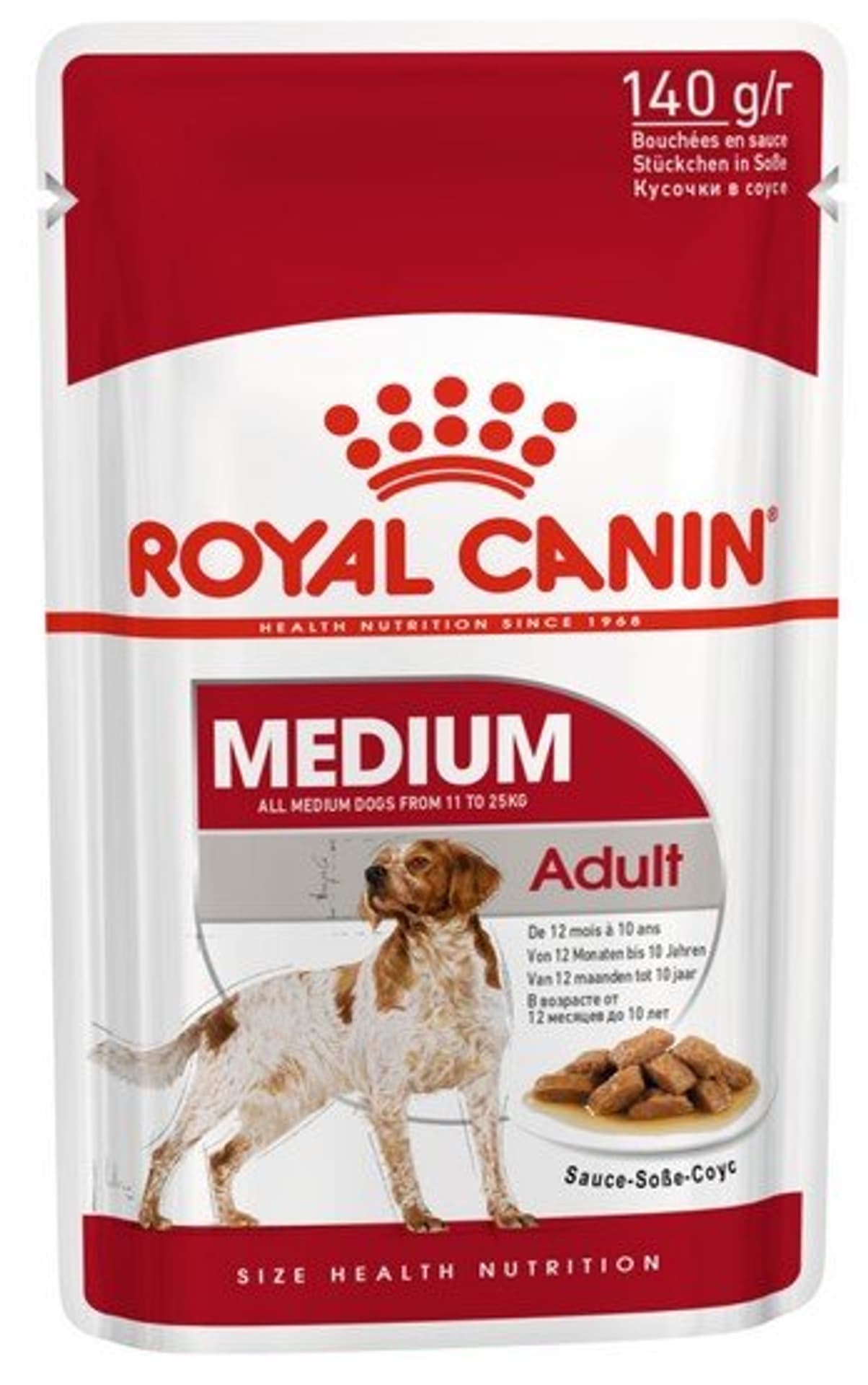 

Royal Canin Medium Adult karma mokra w sosie dla psów dorosłych, ras średnich saszetika 140g