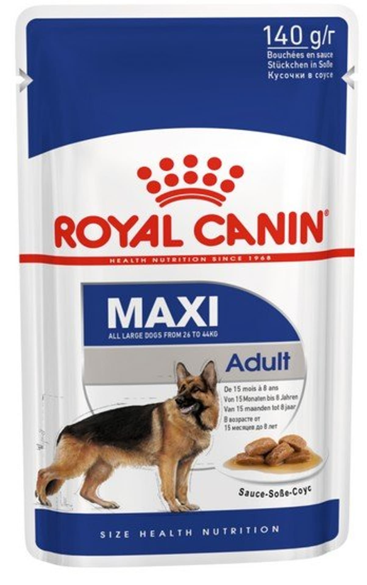 

Royal Canin Maxi Adult karma mokra w sosie dla psów dorosłych, do 5 roku życia, ras dużych saszetka 140g