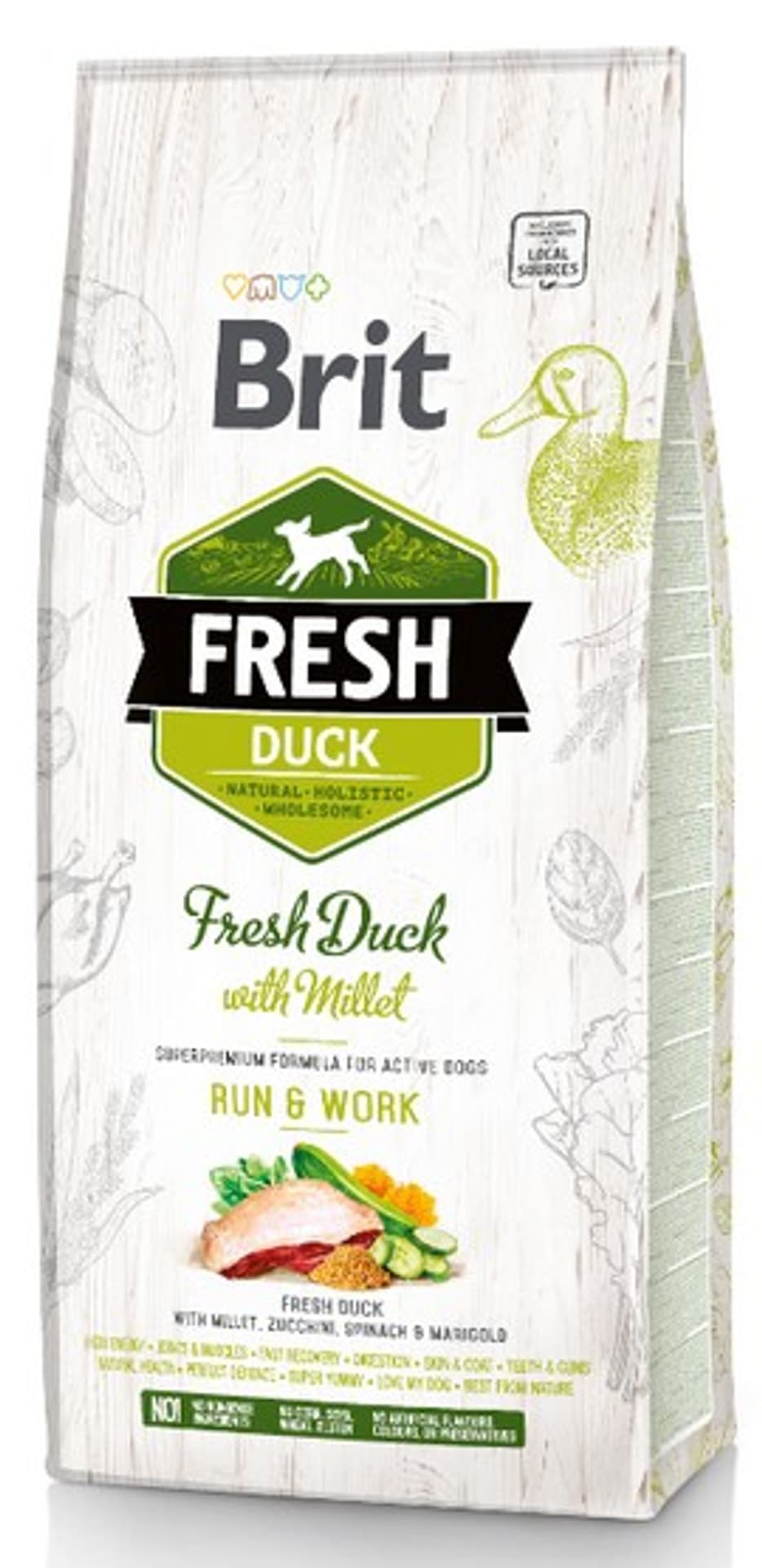 

Brit Fresh Dog Adult Active Duck & Millet 12kg