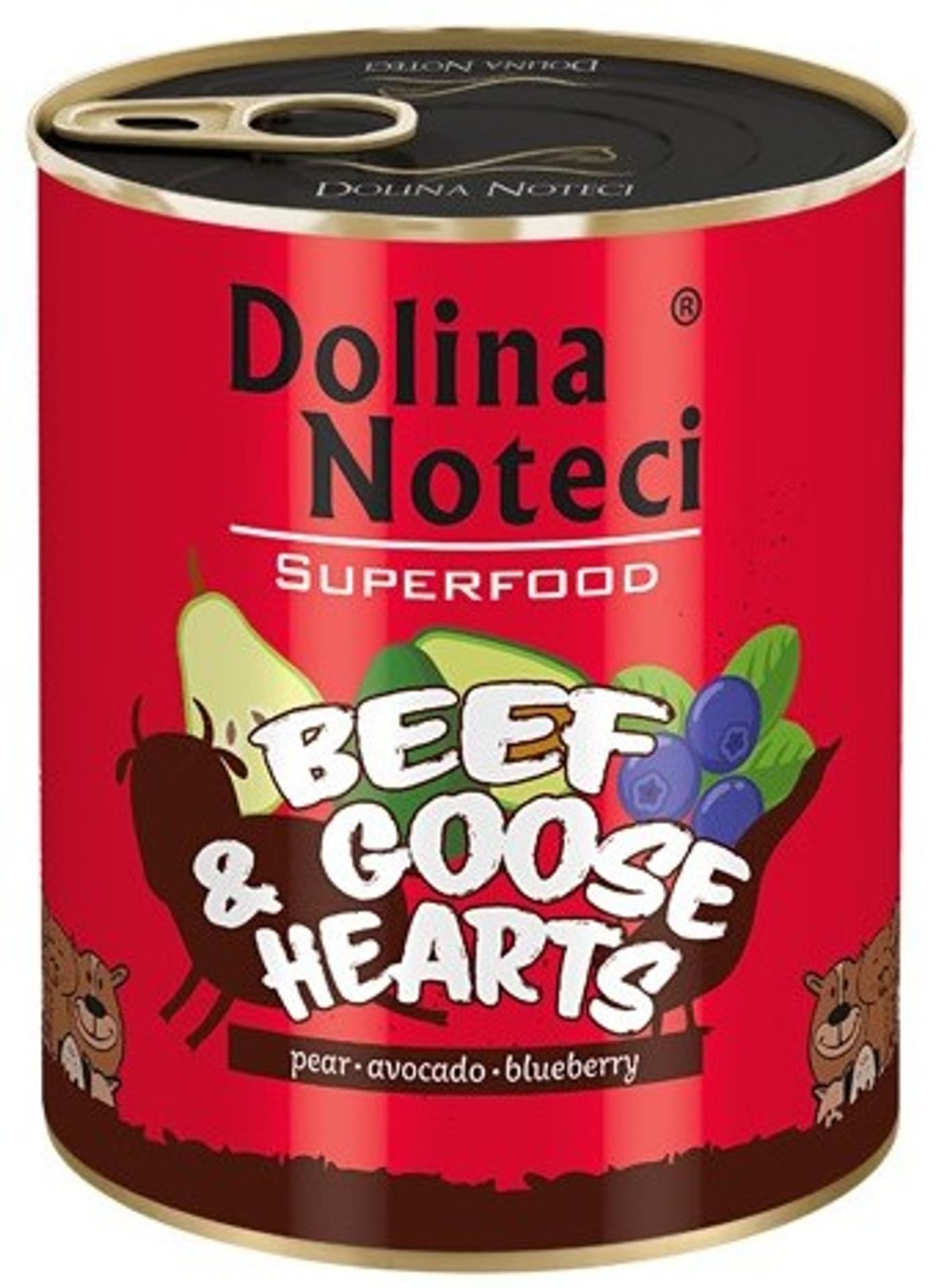 

DOLINA NOTECI Superfood z wołowiną i sercami z gęsi - mokra karma dla psa - 800g