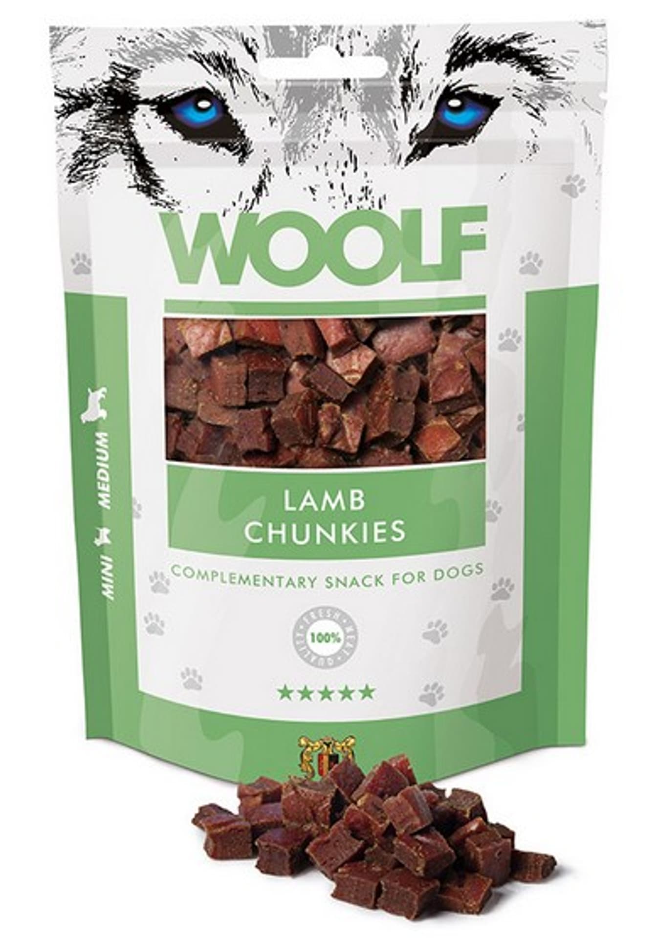 

Woolf Lamb Chunkies 100g