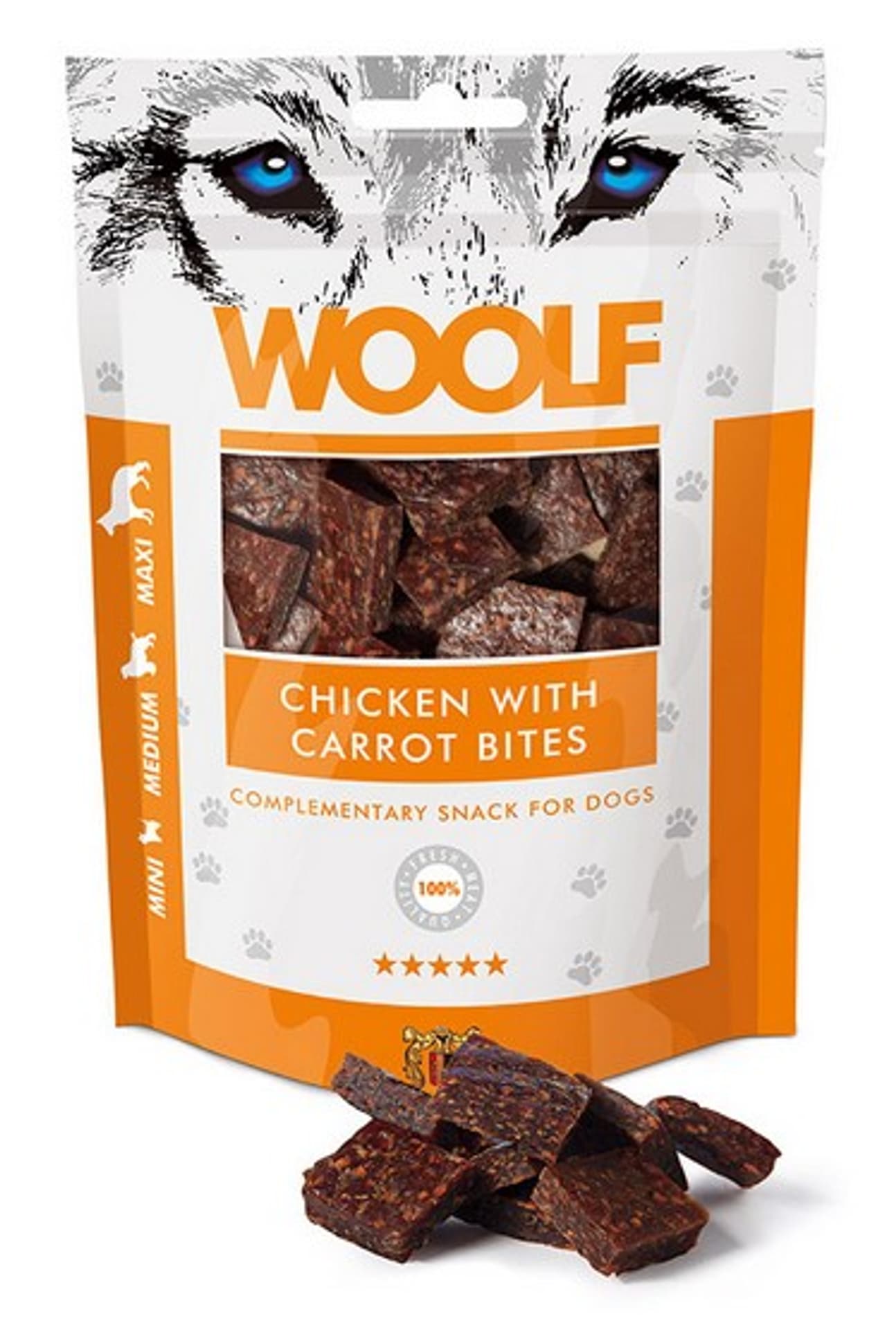 

Woolf Chicken With Carrot Bites 100g