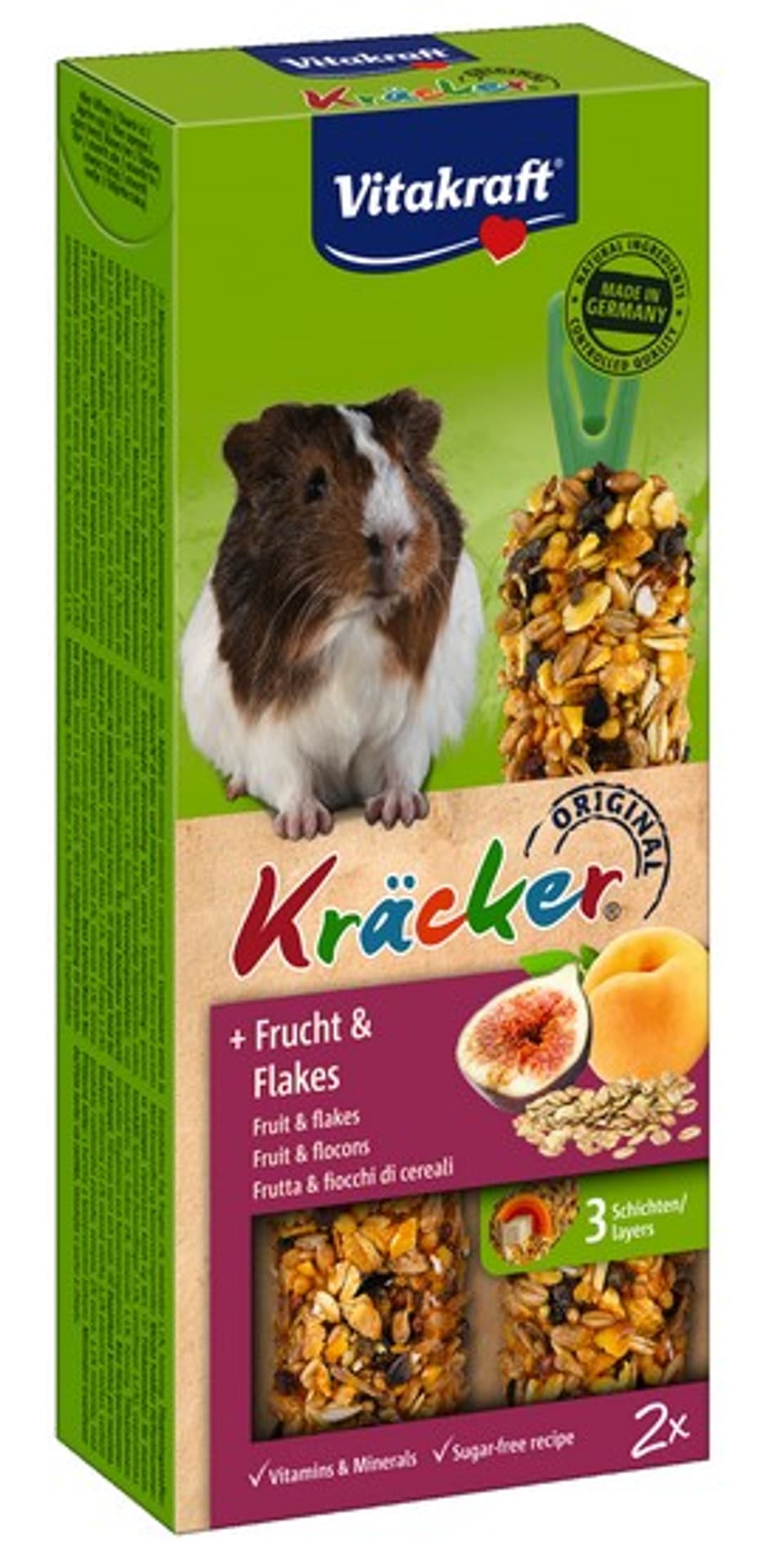 

Vitakraft Kracker 2szt Świnka morska Owoce i płatki 112g [25155]
