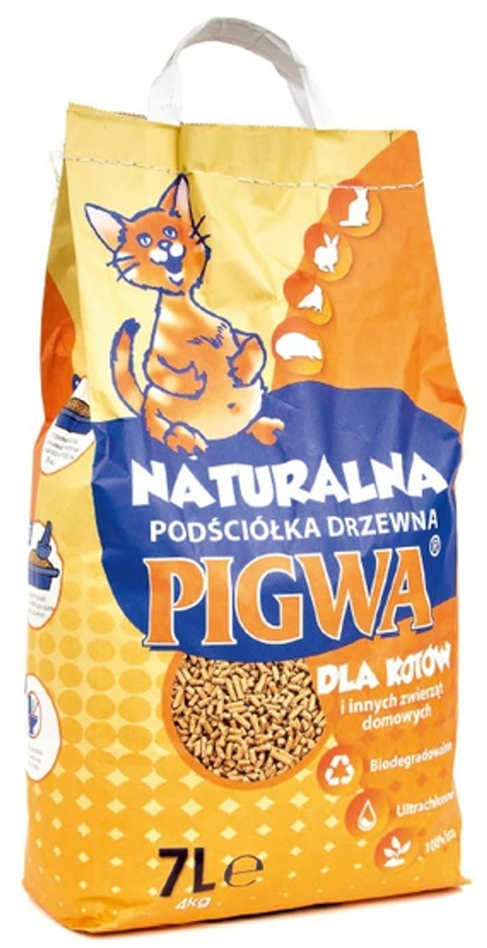 

Pigwa drzewna - podściółka dla kotów i gryzoni - żwirek drewniany 7L