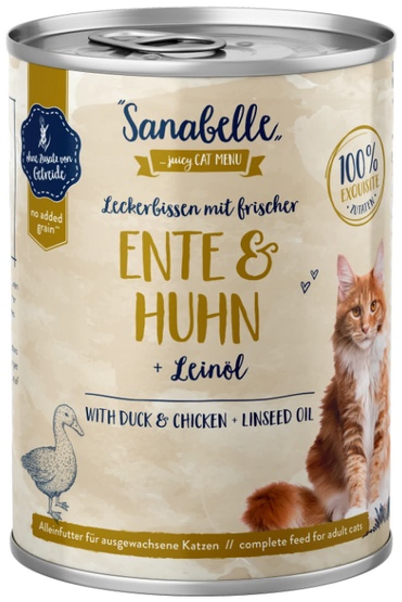 

Sanabelle Kaczka, kurczak i olej lniany puszka 400g