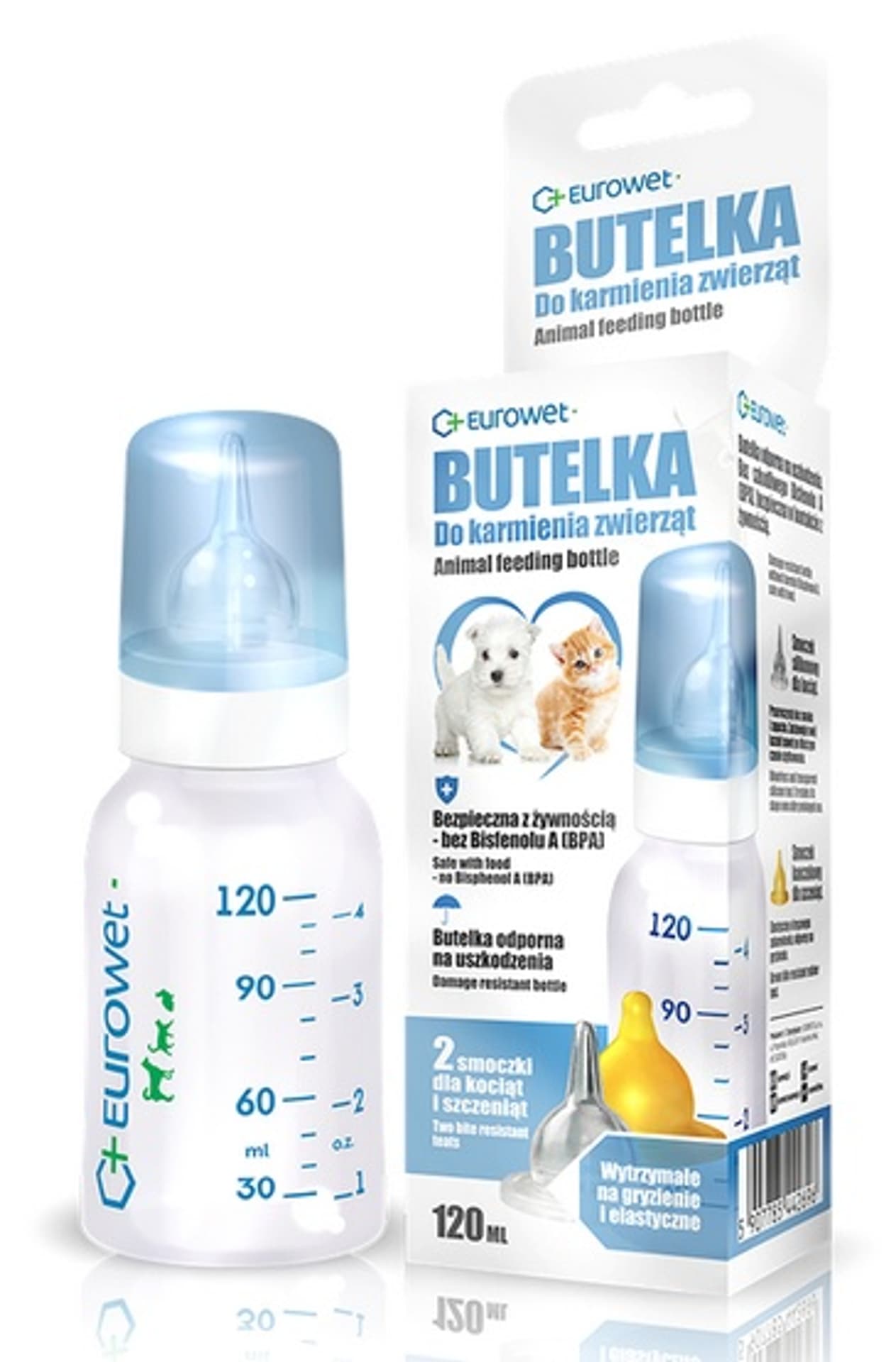 

EUROWET Butelka do karmienia zwierząt 120ml