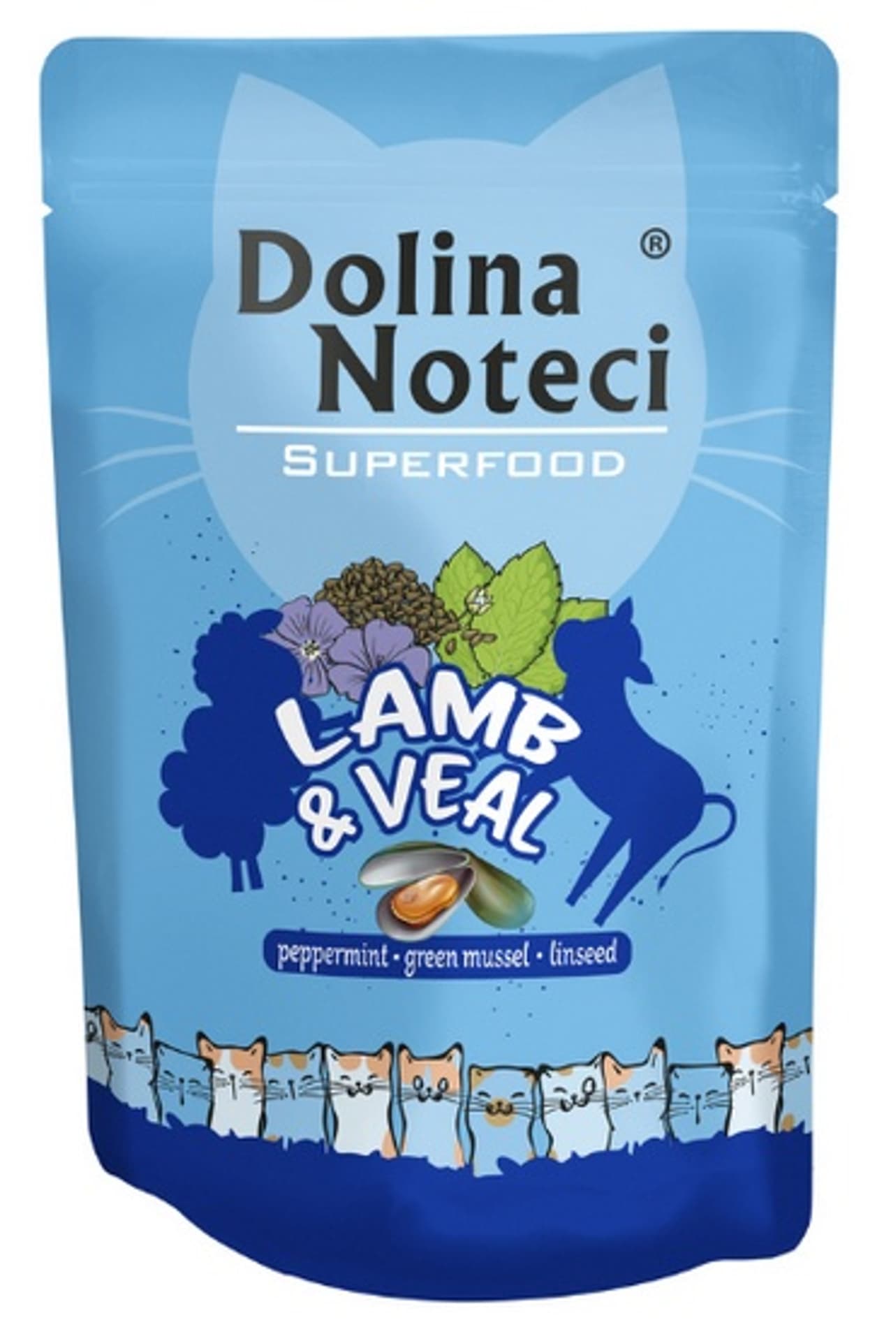 

DOLINA NOTECI Superfood z jagnięciną i cielęciną - mokra karma dla kota - 85g