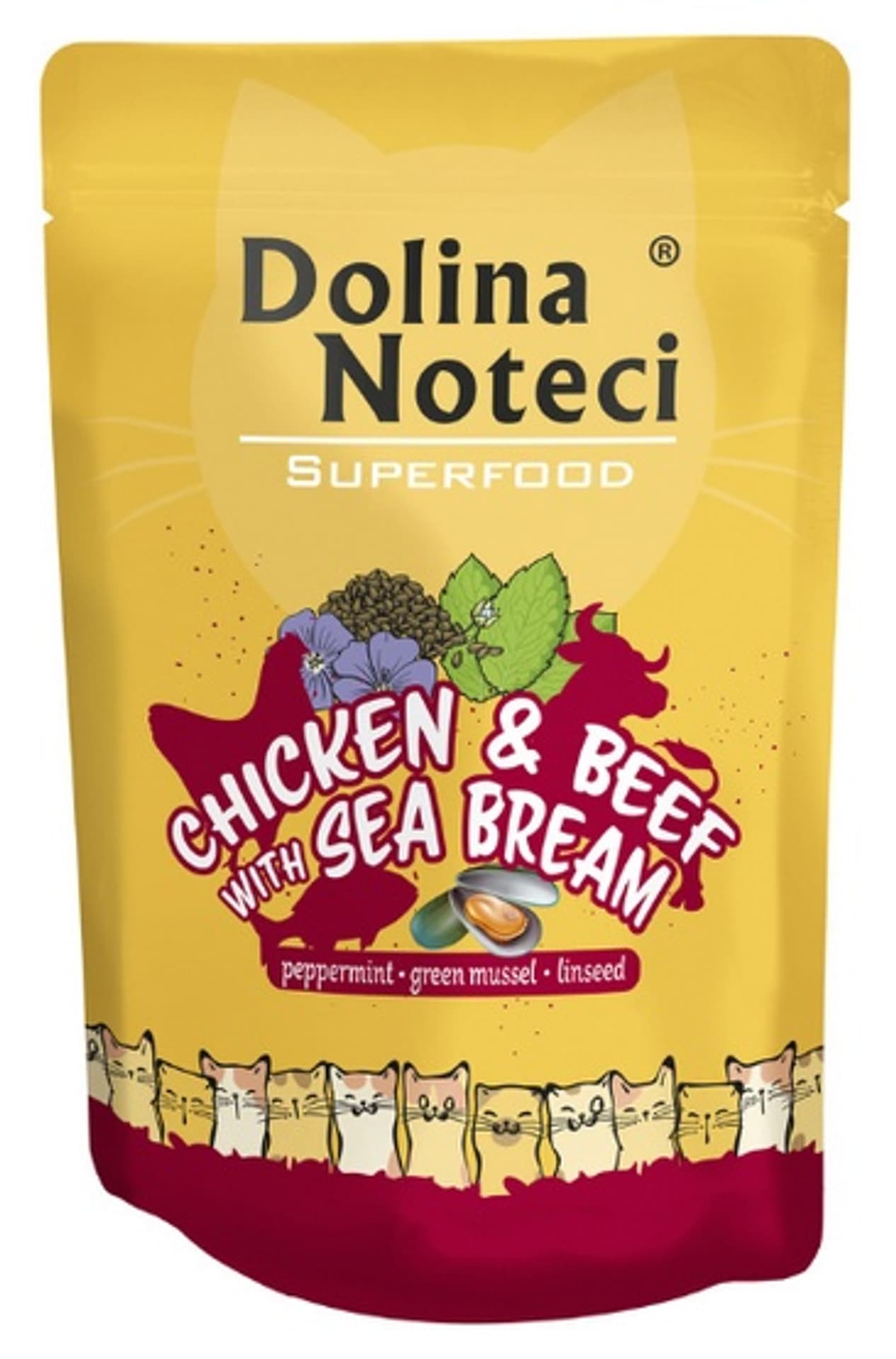 

DOLINA NOTECI Superfood z kurczakiem, wołowiną i doradą - mokra karma dla kota - 85g