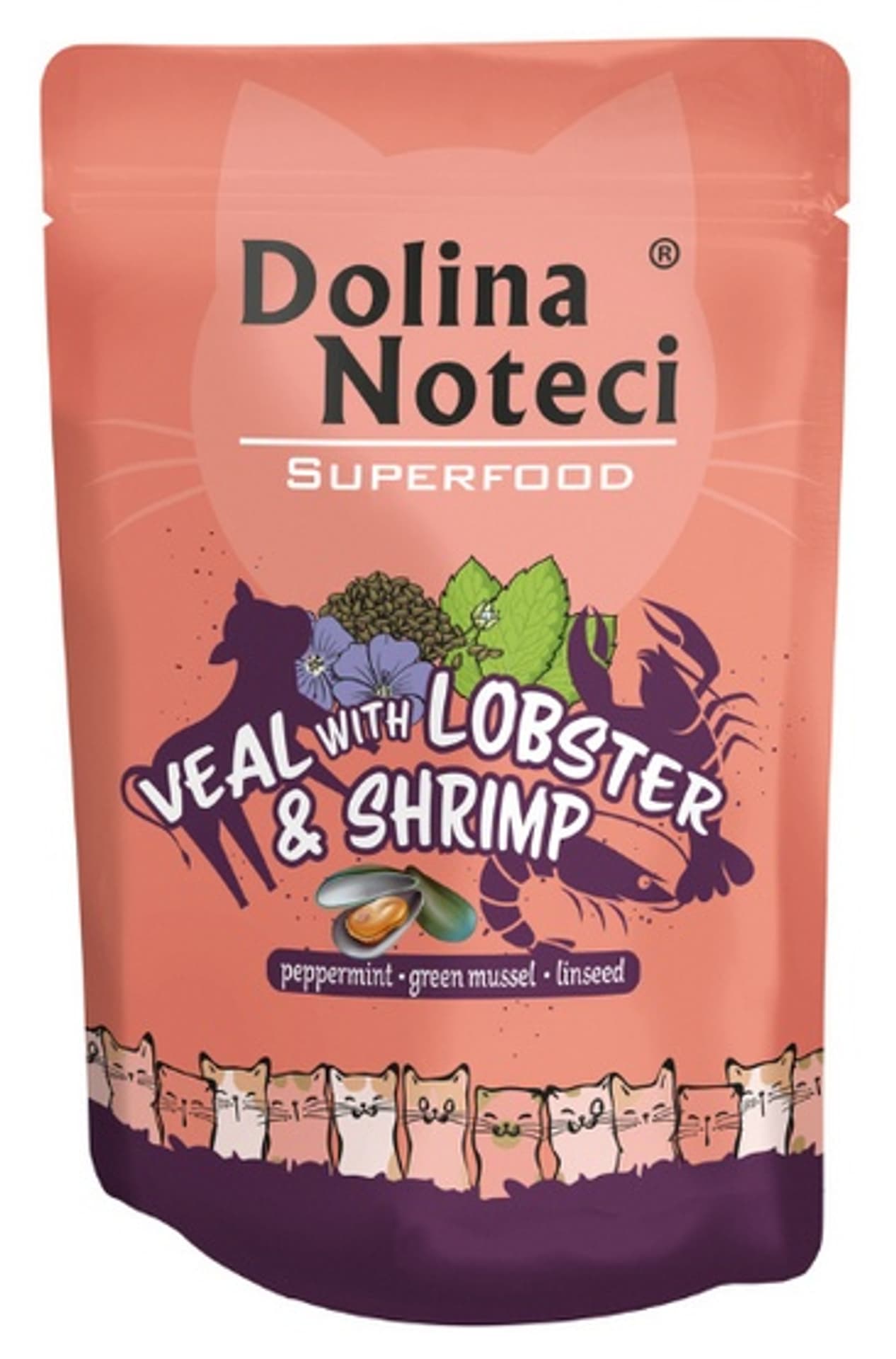 

DOLINA NOTECI Superfood z cielęciną, homarem i krewetkami - mokra karma dla kota - 85g