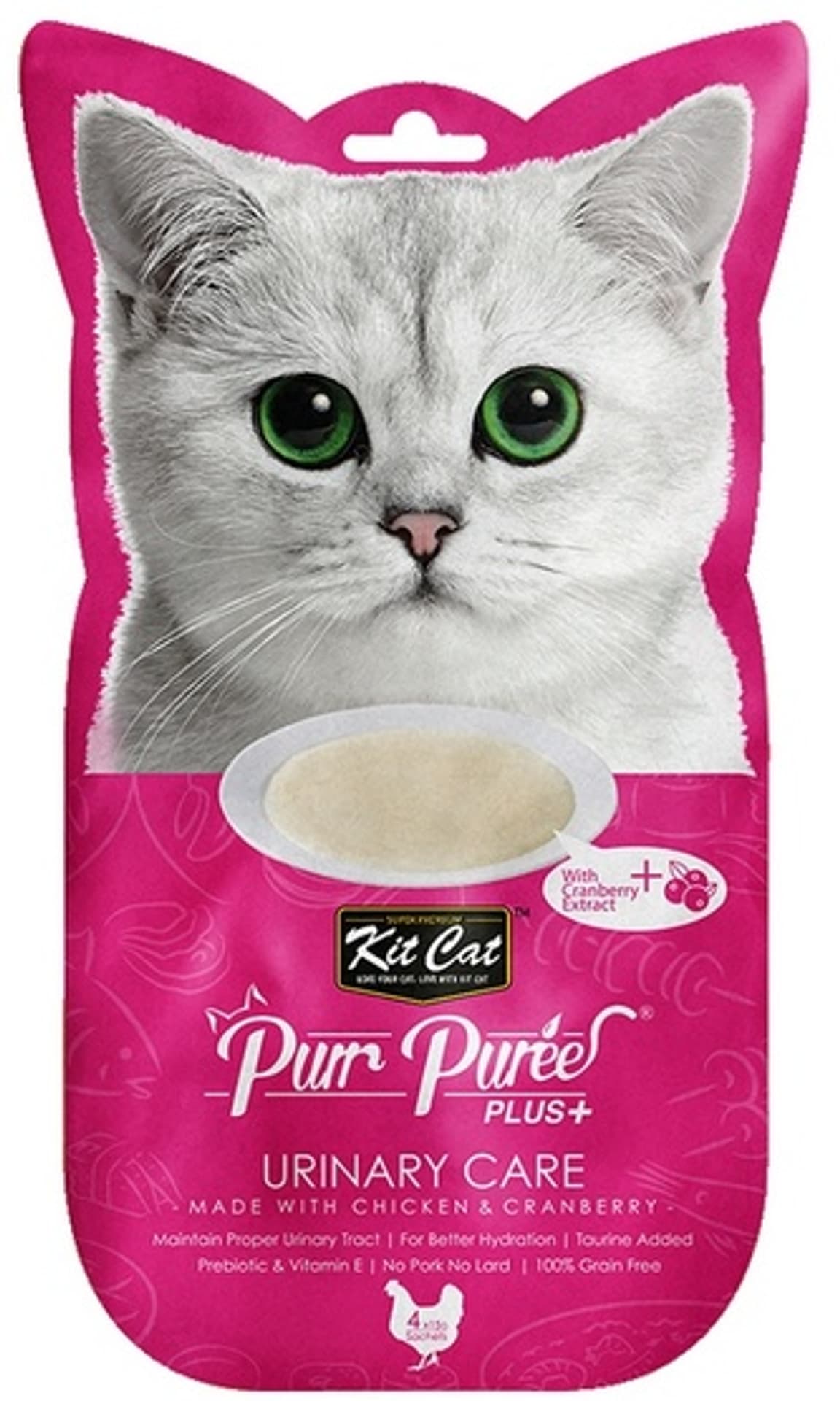 

Kit Cat PurrPuree Plus+ Chicken Urinary Care 4x15g