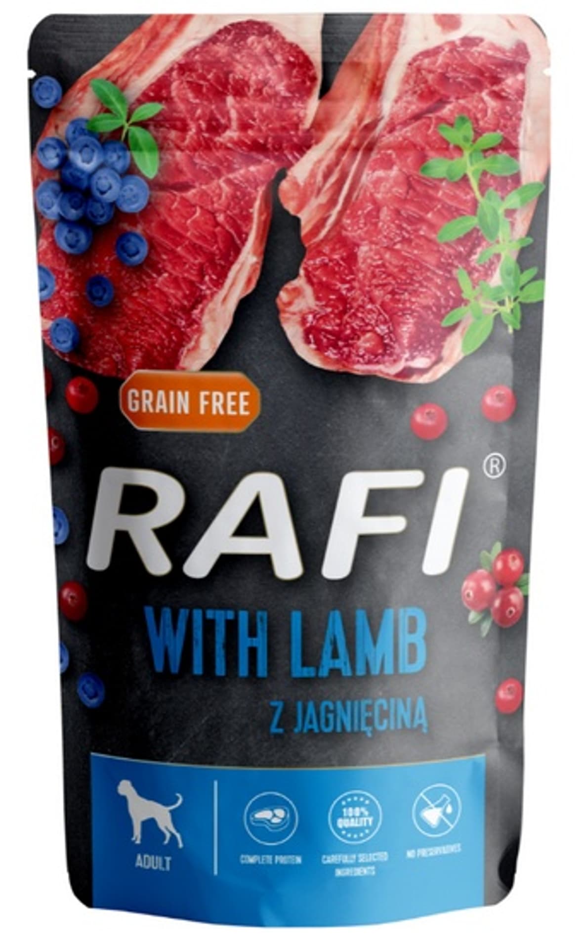 

Dolina Noteci Rafi jagnięcina,borówka,żurawina 500g