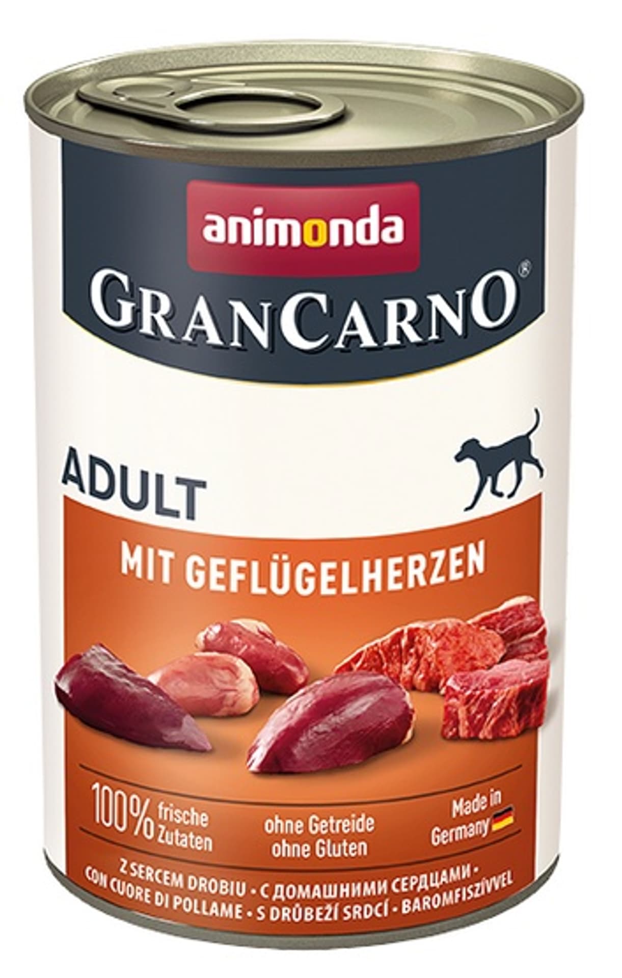 

ANIMONDA GranCarno Orginal Adult wieprzowina z sercami drobiu 400g